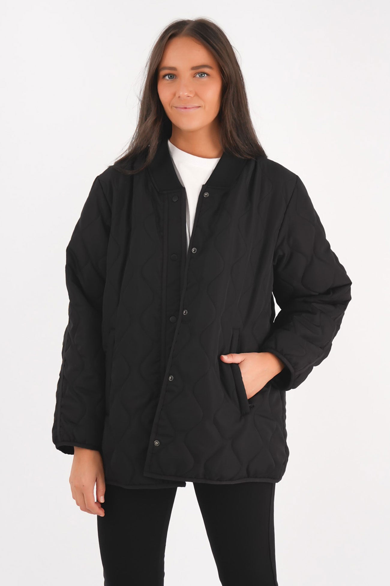 Active Quilted Jacket Black