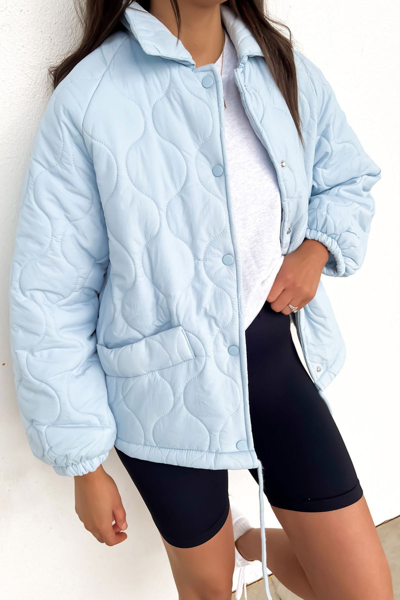 Aimee Quilted Jacket Baby Blue