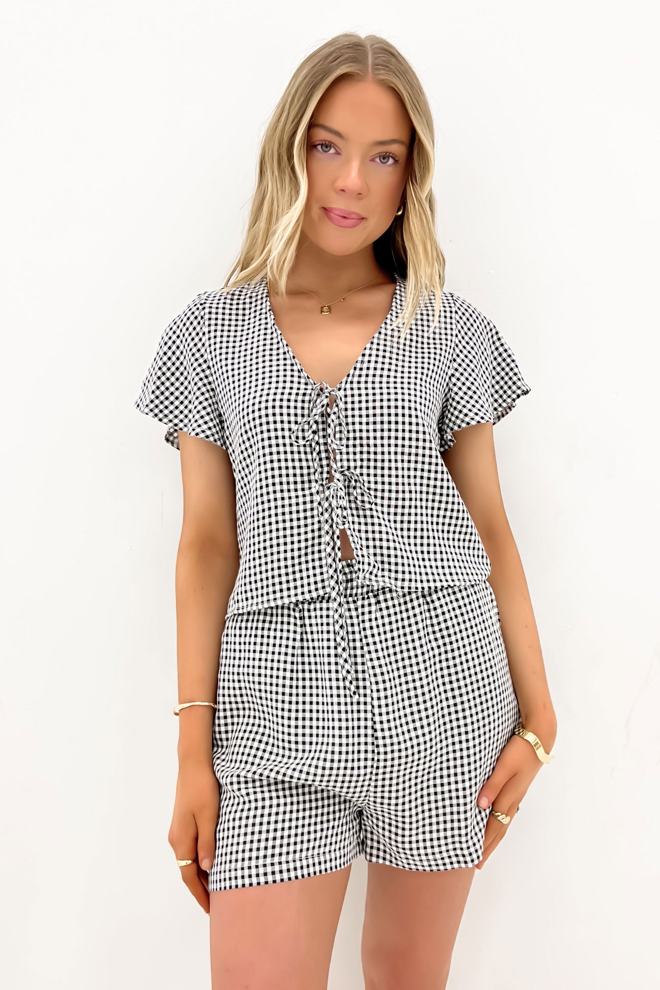 Aisling Set Black Gingham