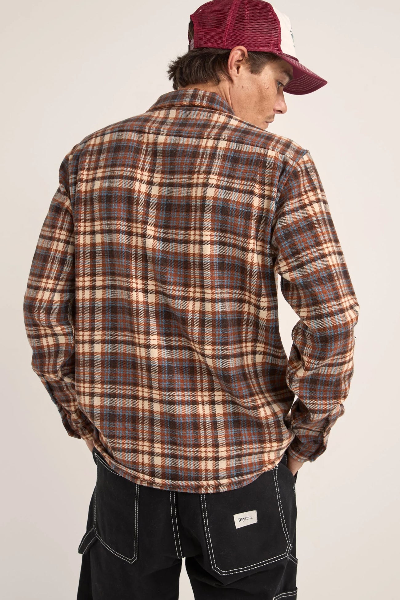 Albert Check Long Sleeve Shirt Almond