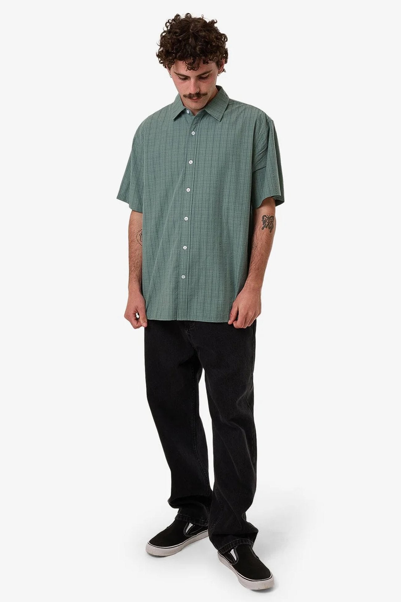 Ambient Connections Short Sleeve Shirt Chinois Green