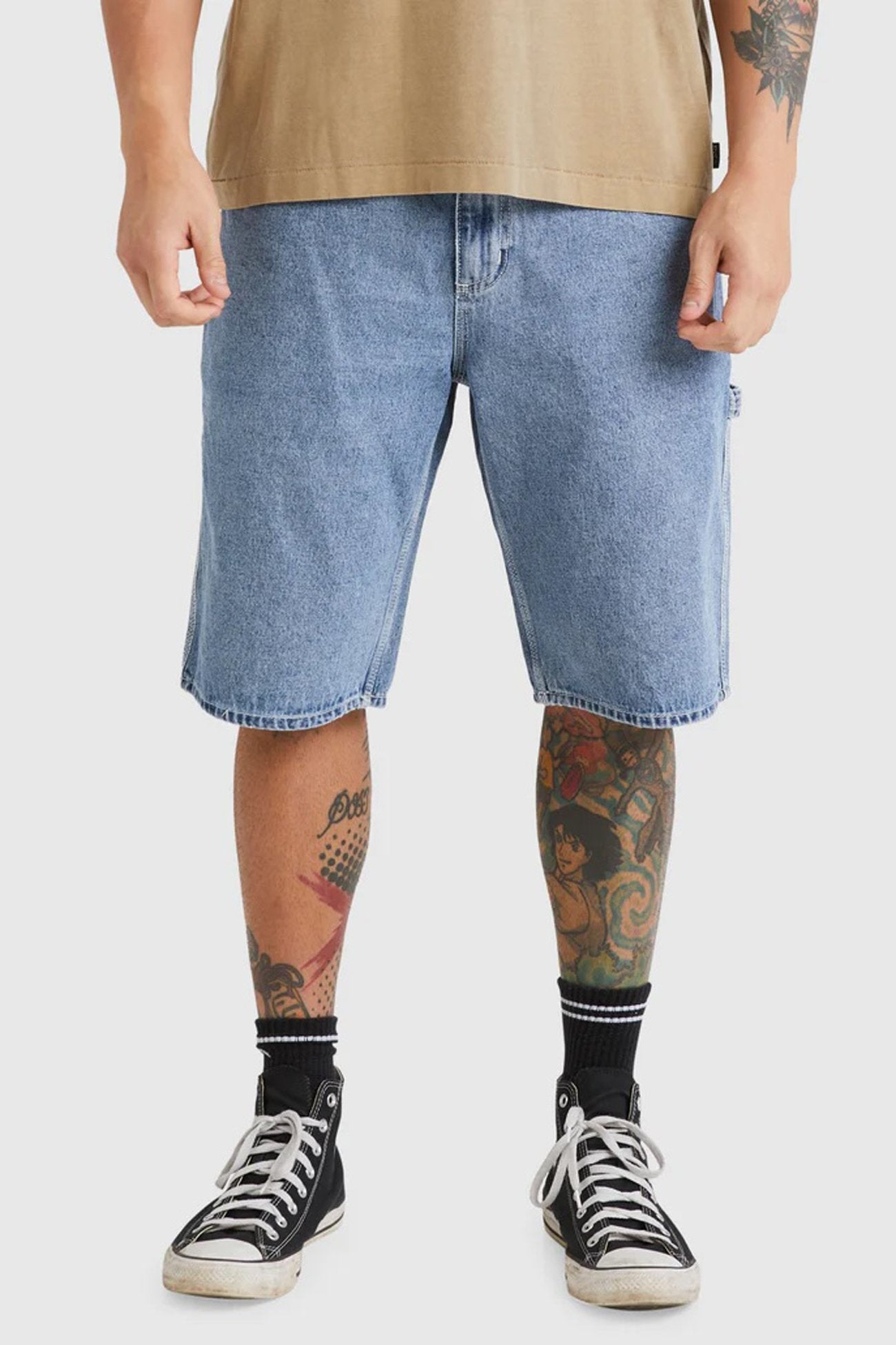 Americana Denim Short Broken Blue Wash