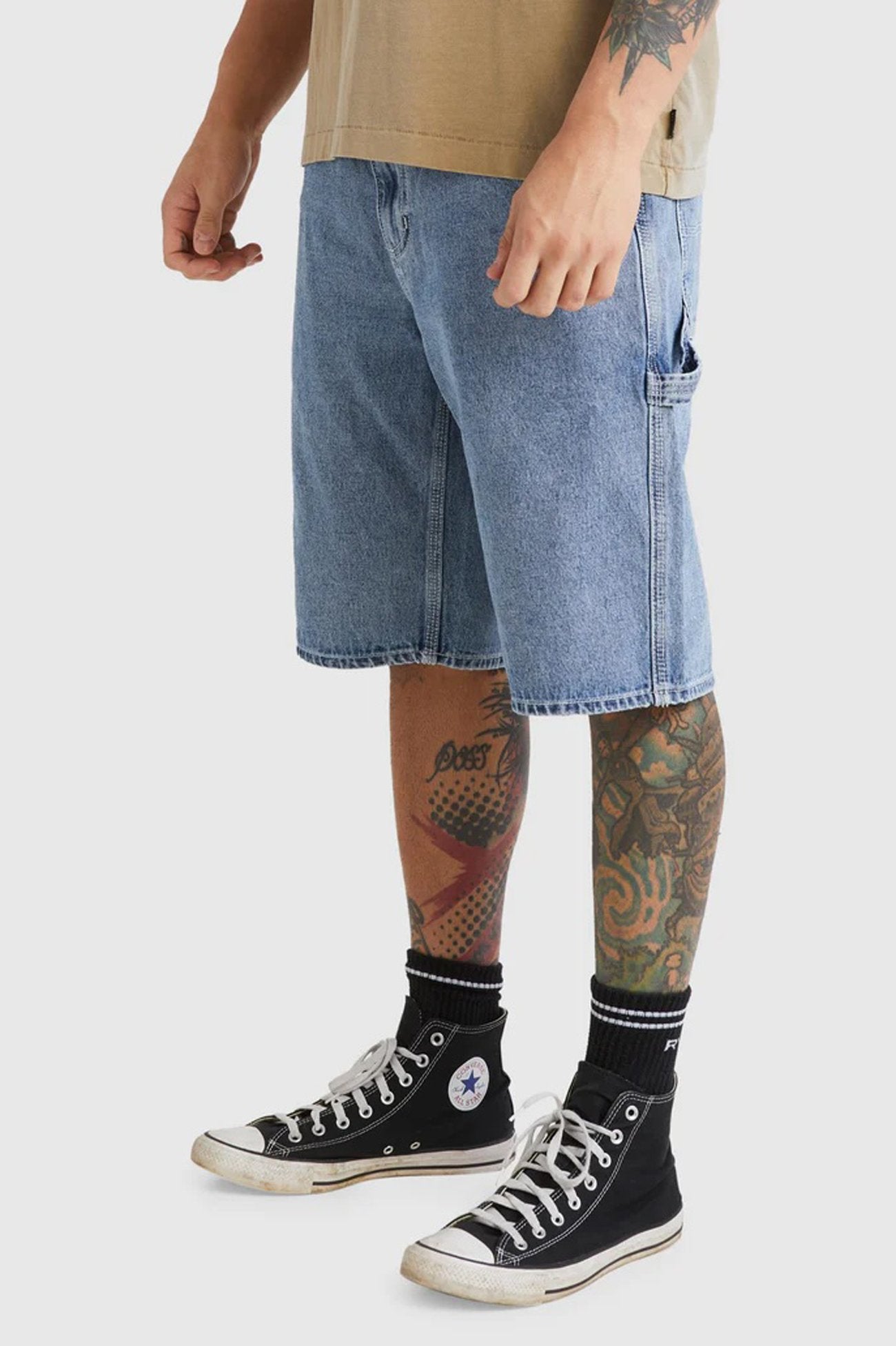 Americana Denim Short Broken Blue Wash