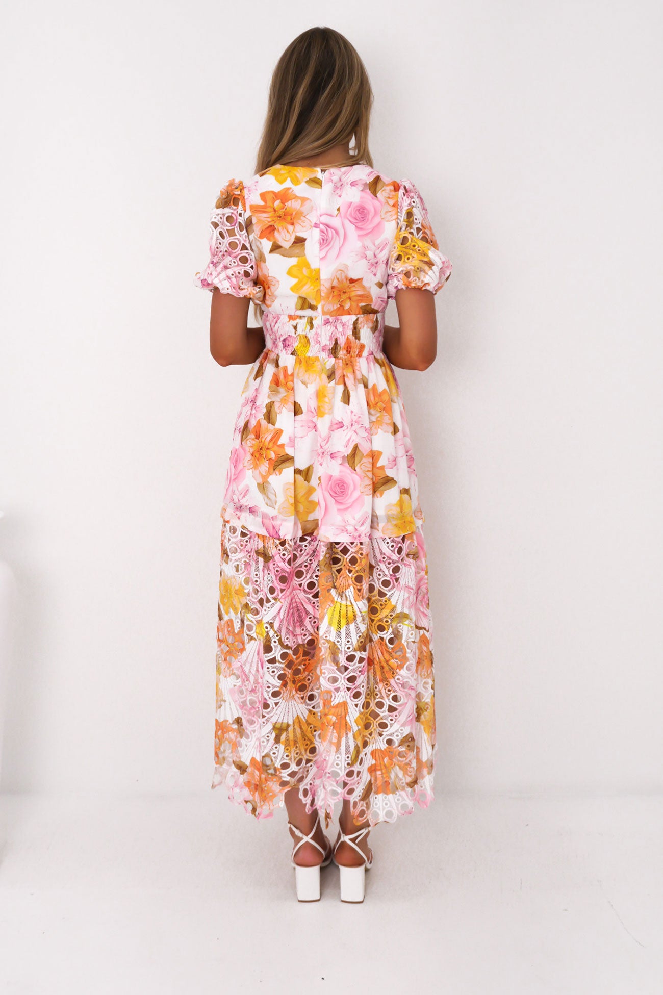 Angelicah Maxi Dress Pink Blossoms