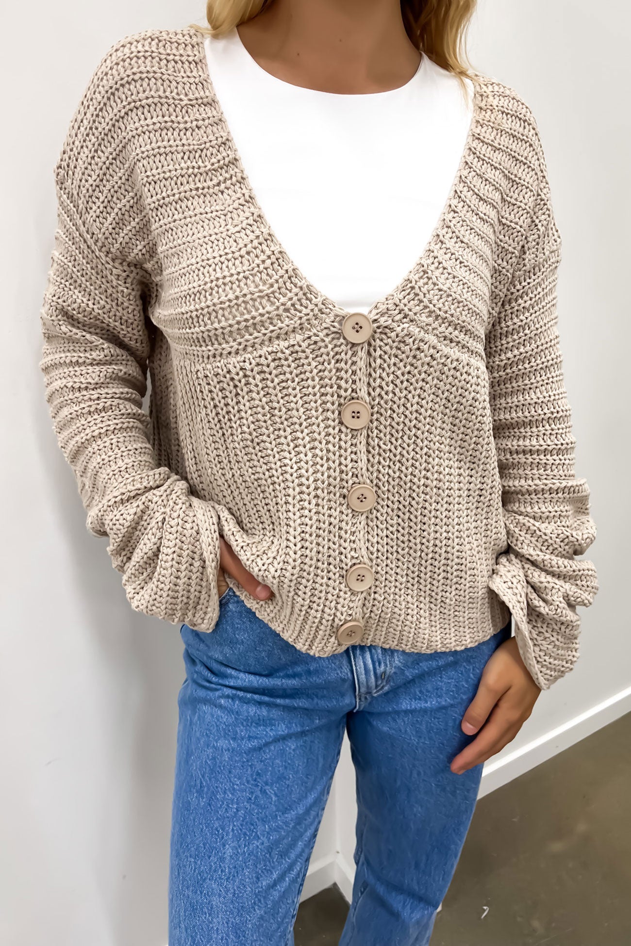 Anna Knit Cardigan Mocha