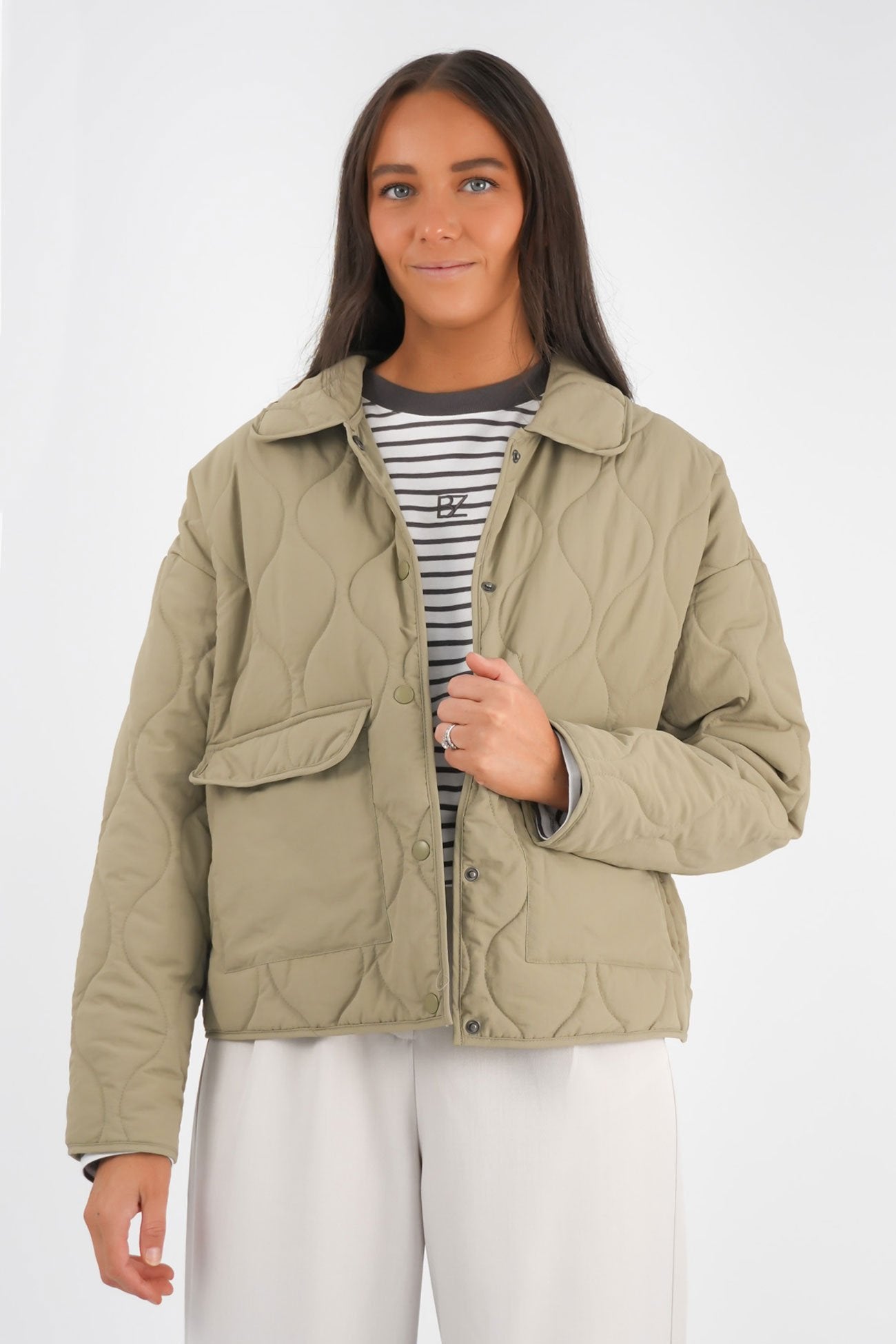 Archer Stitched Jacket Khaki