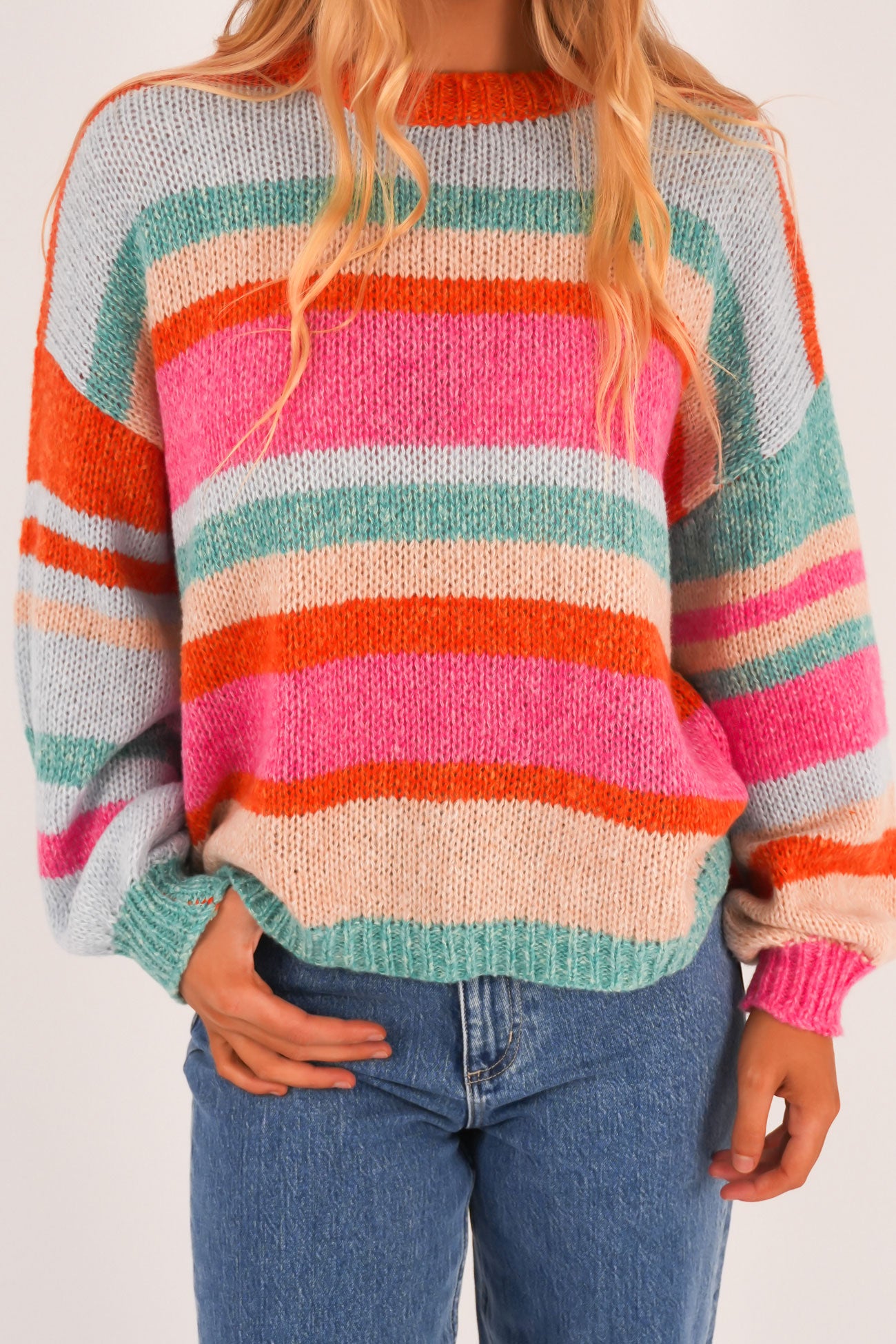 Ashlyn Knit Jumper Rainbow Stripe