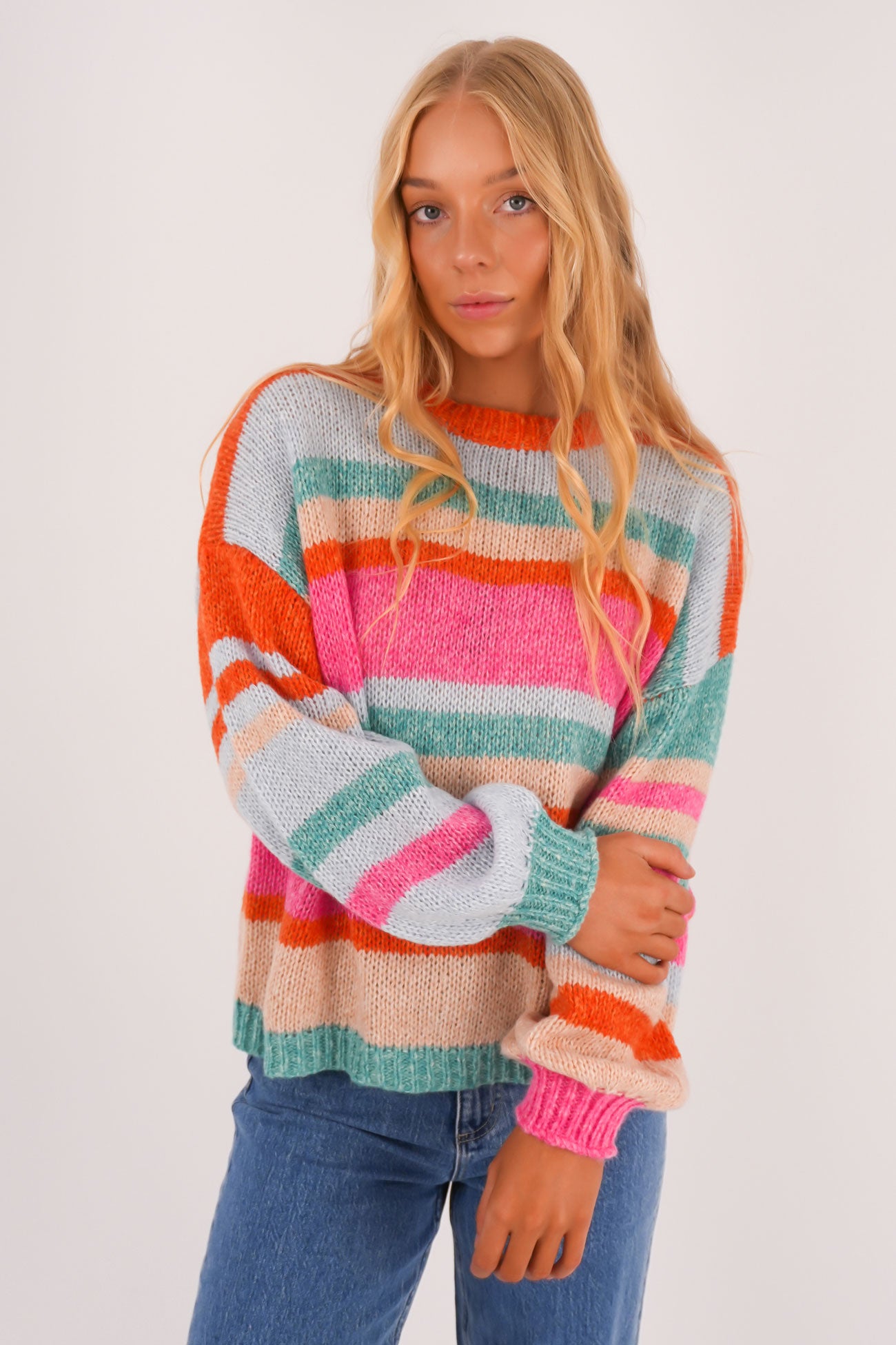 Ashlyn Knit Jumper Rainbow Stripe