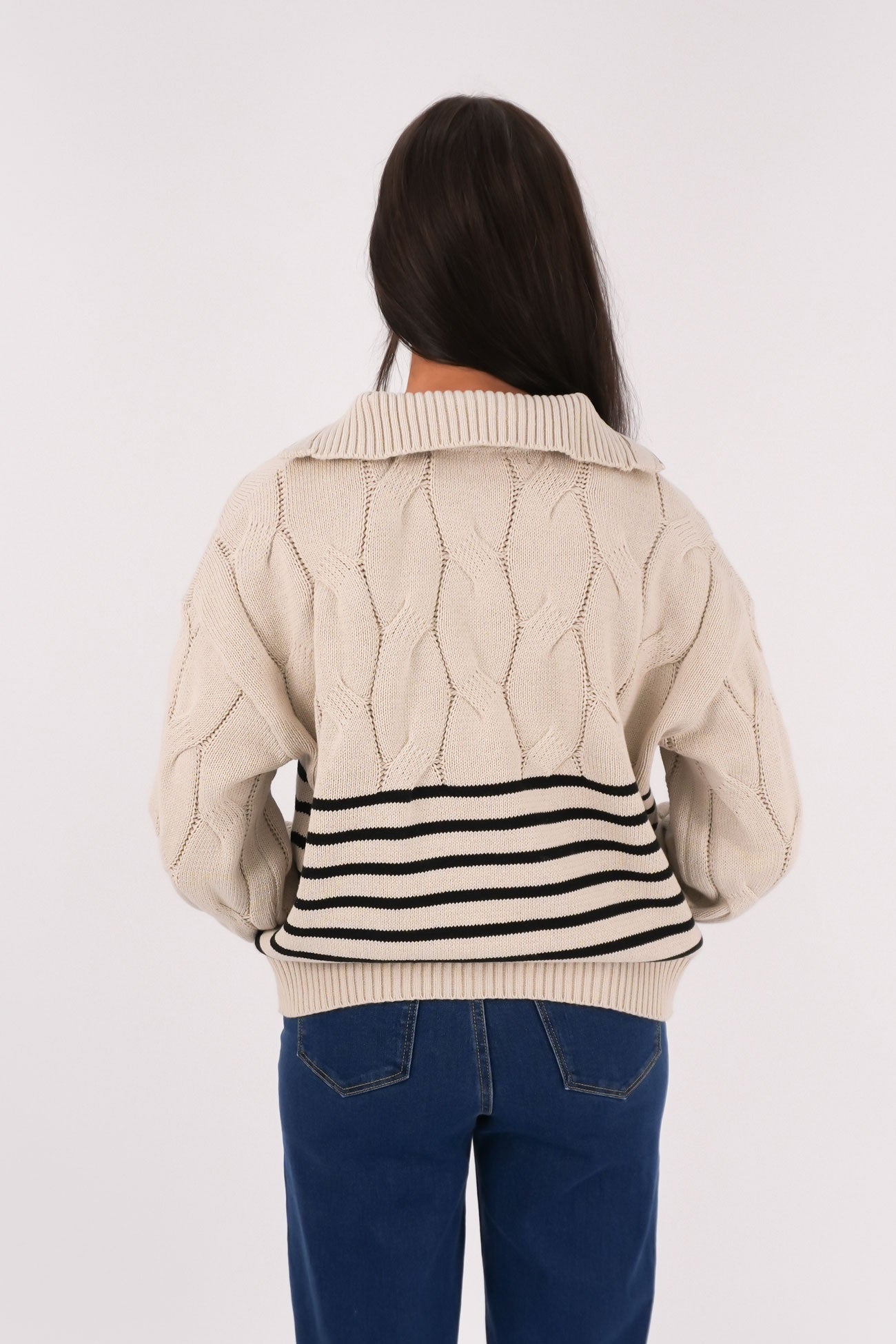 Astrid Quarter Zip Knit Natural