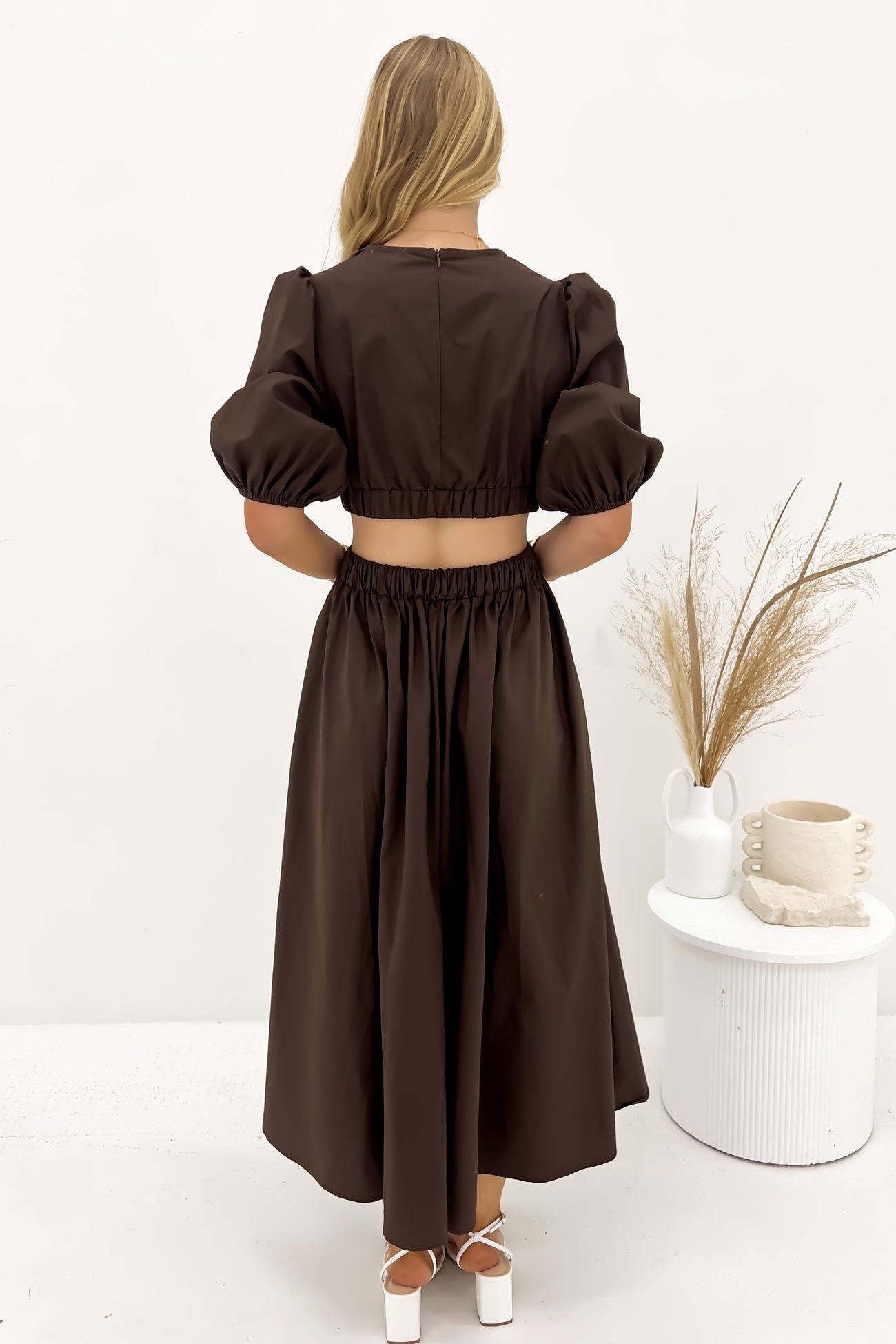 Ava Maxi Dress Chocolate