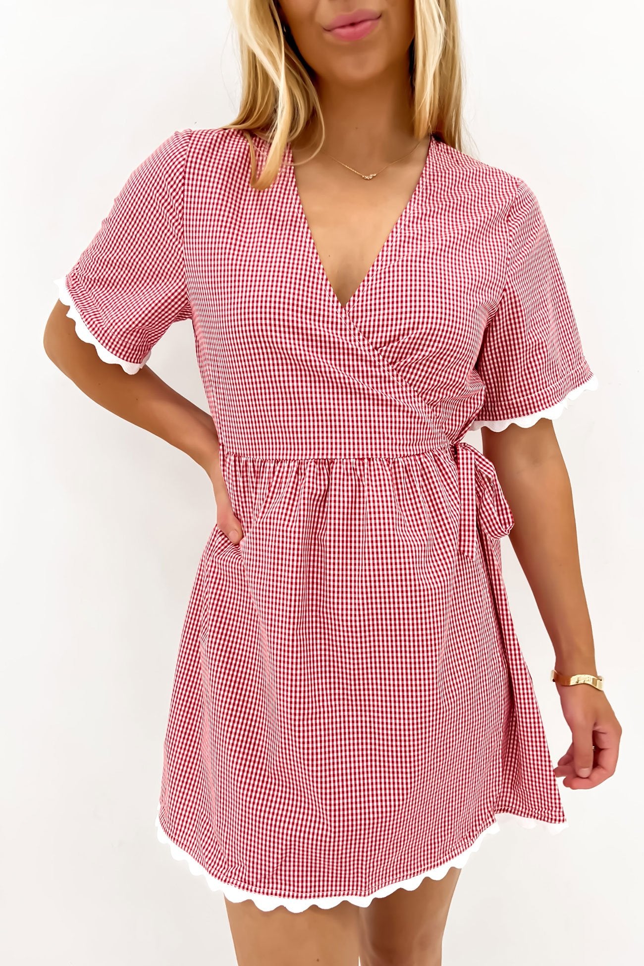 Ava Mini Dress Red Gingham