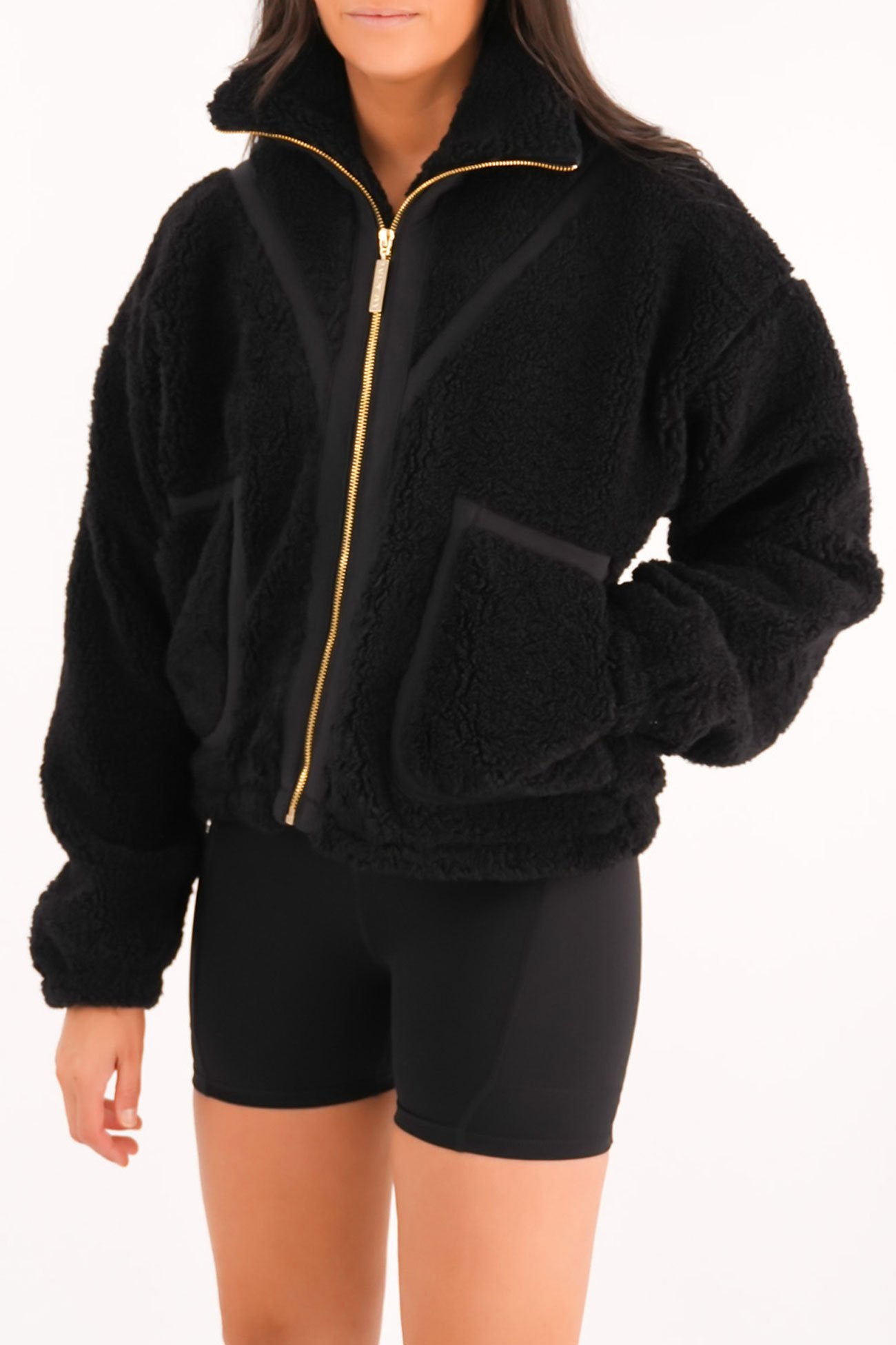 Ava Teddy Jacket Black