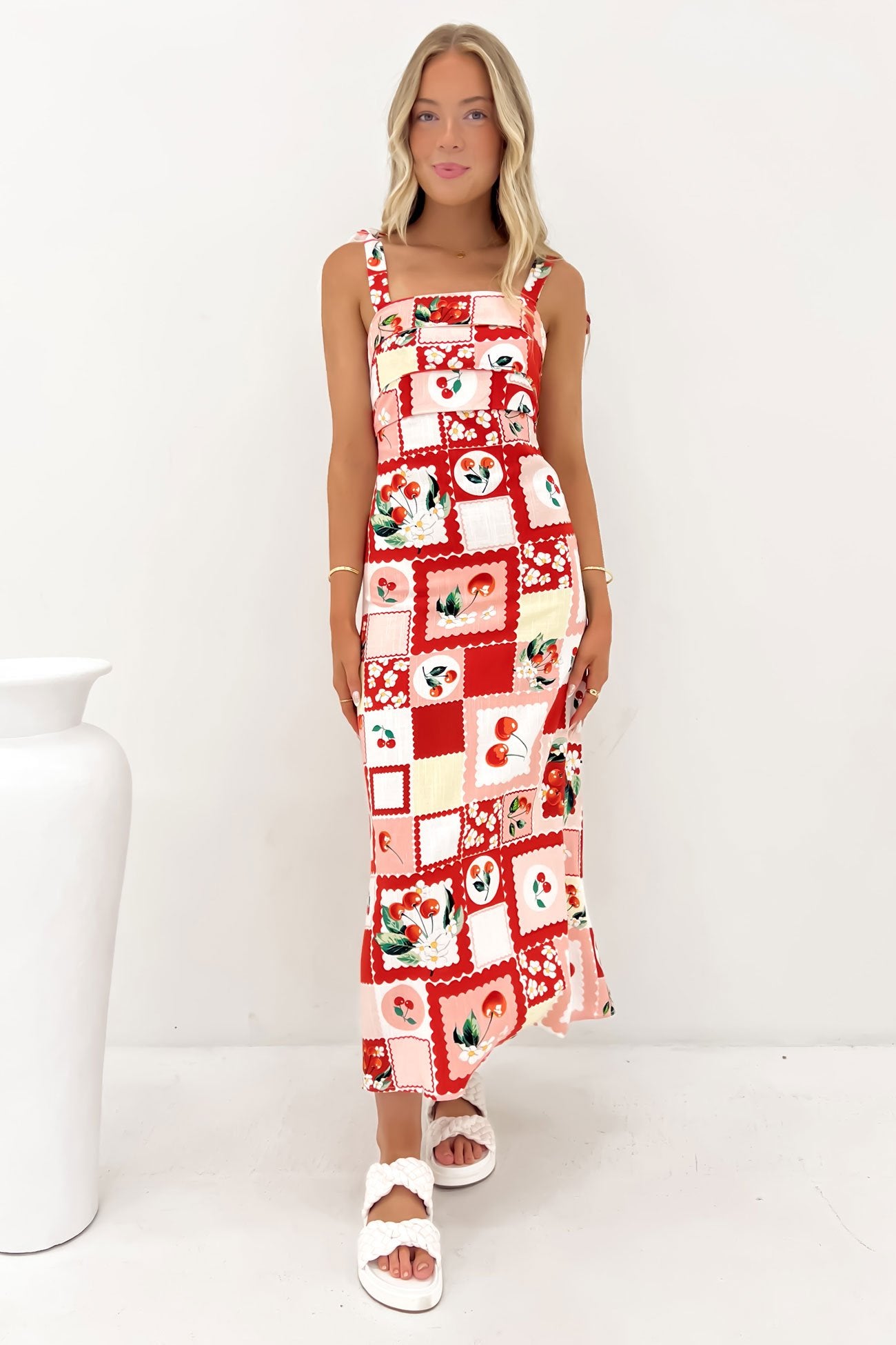 Avalynn Midi Dress Cherry