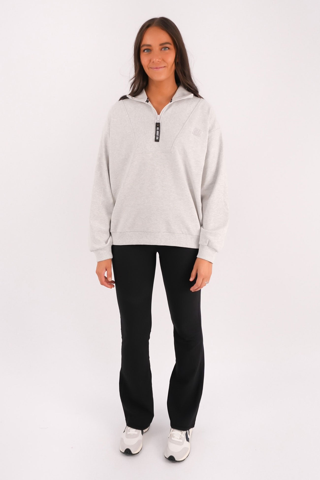 Balance 1/4 Zip Snow Marle