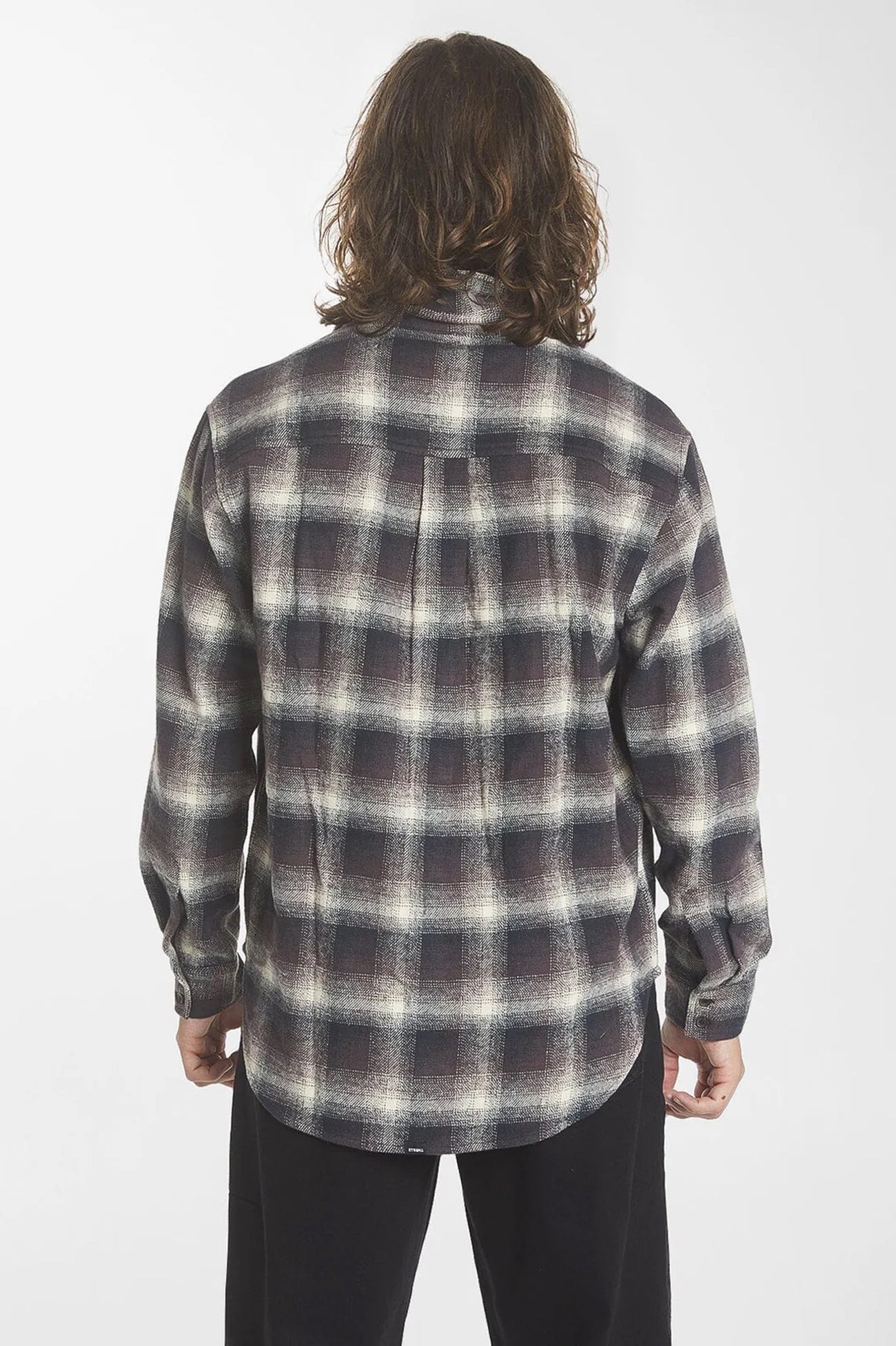 Barrio Long Sleeve Flannel Shirt Deep Plum