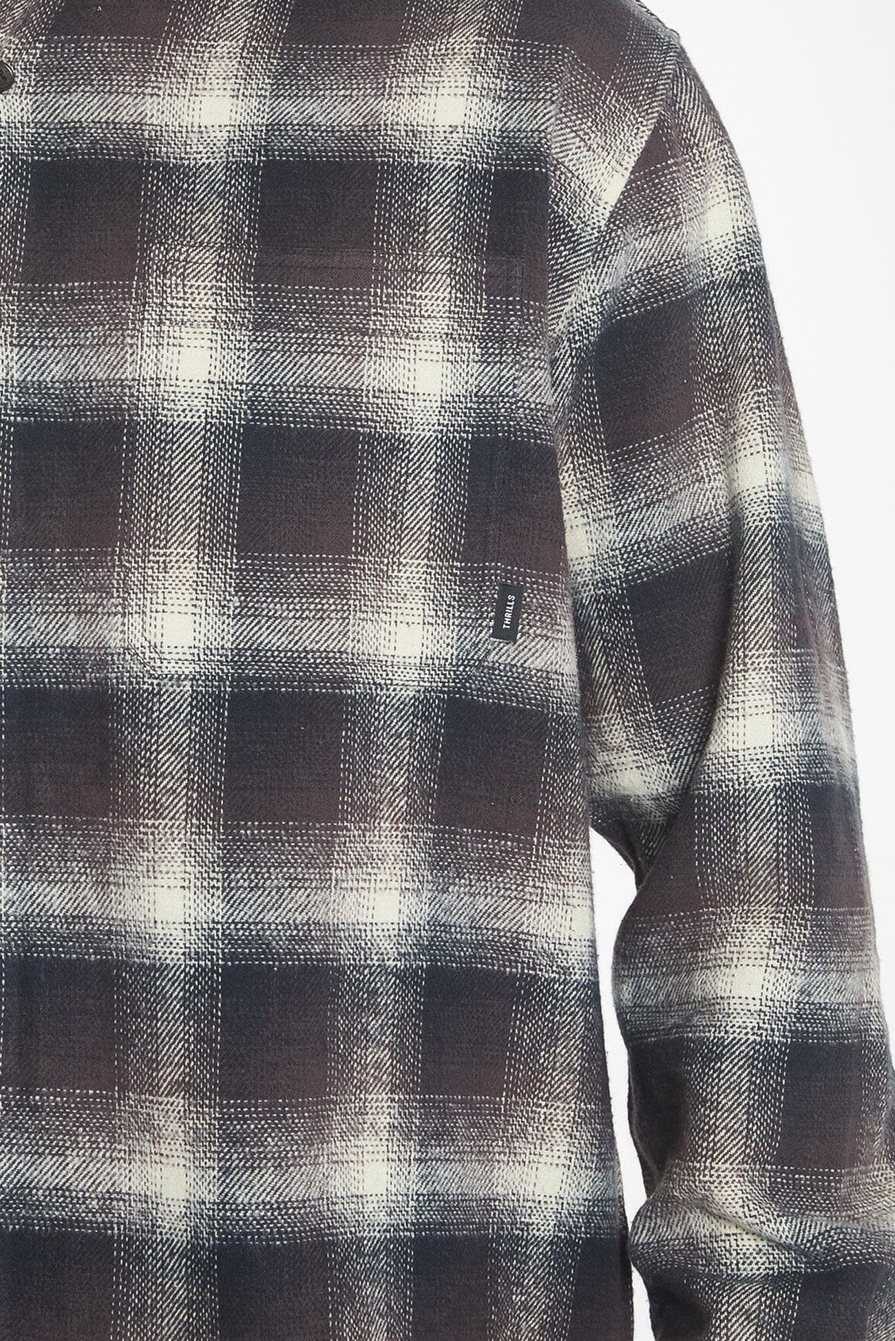 Barrio Long Sleeve Flannel Shirt Deep Plum