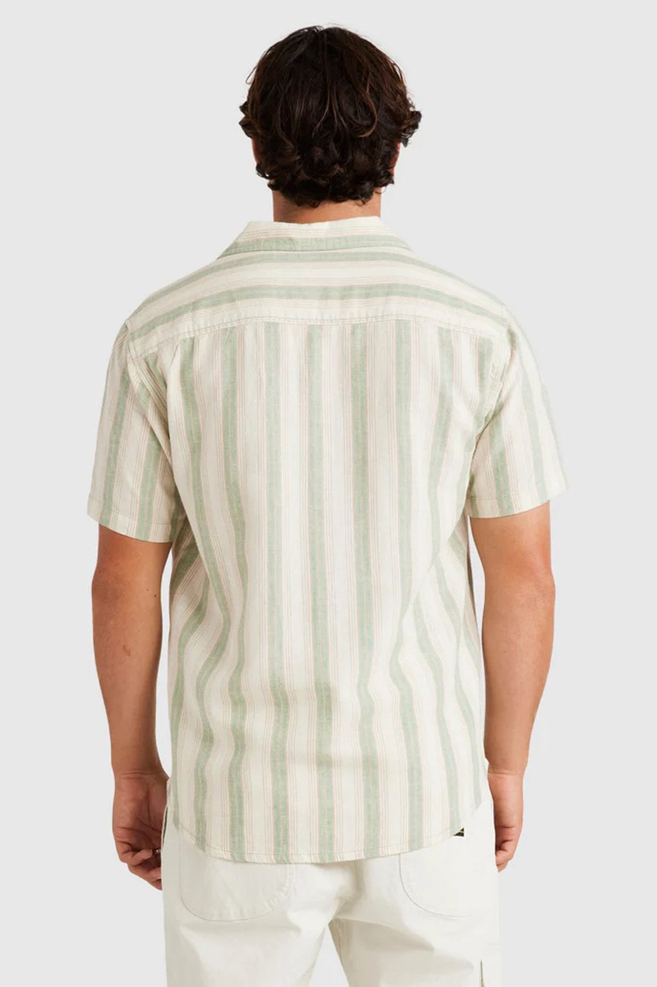 Beat Stripe Short Sleeve Shirt Granite Green