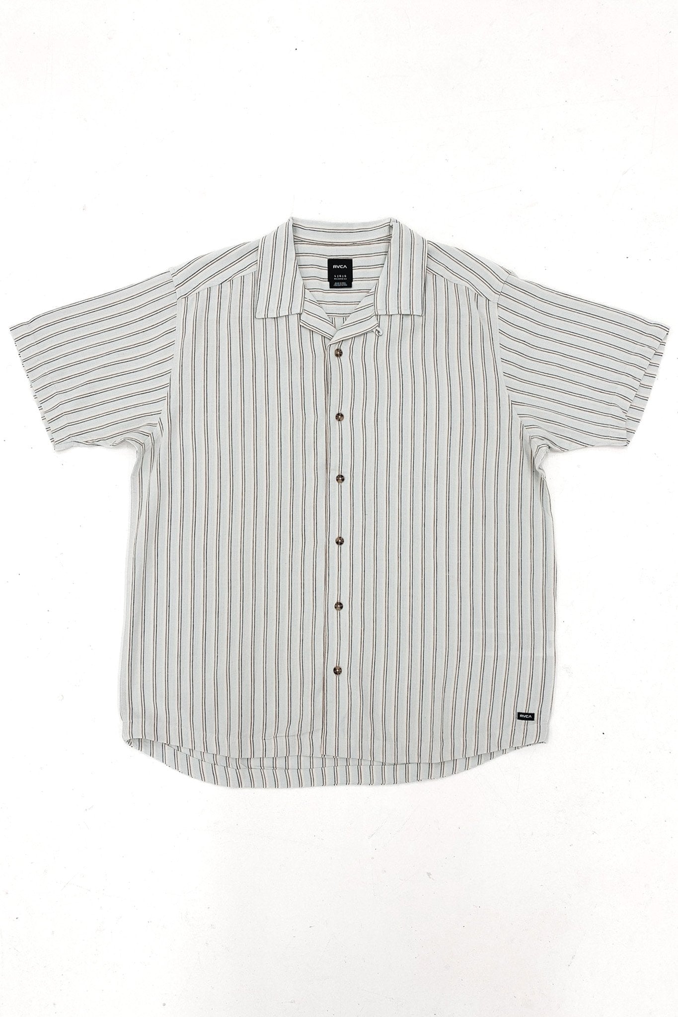 Beat Stripe Short Sleeve Shirt Green Tea