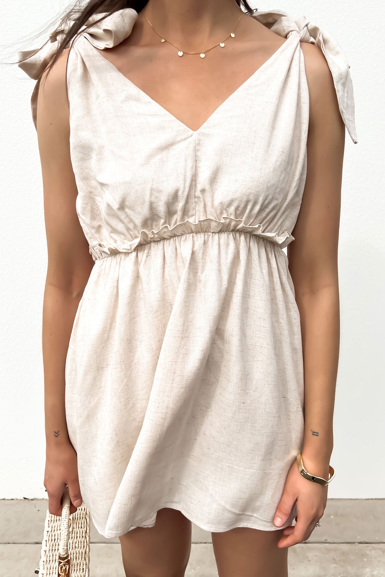 Beattie Mini Dress Beige