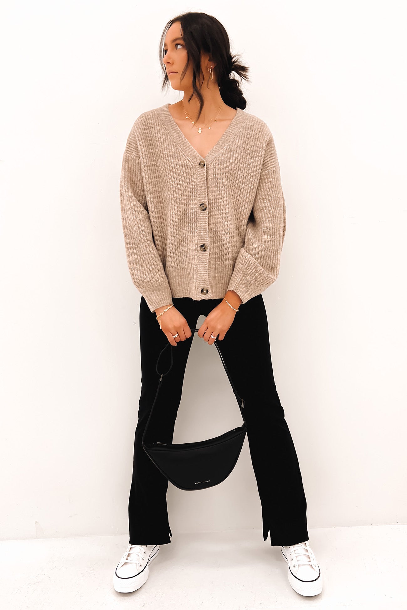 Belle Knit Cardi Oatmeal