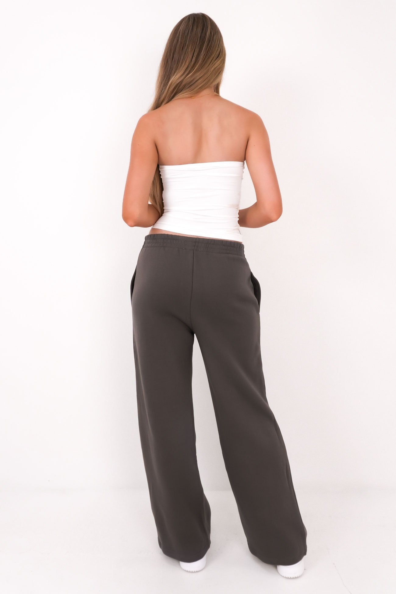 Blair Wide Trackpant Charcoal