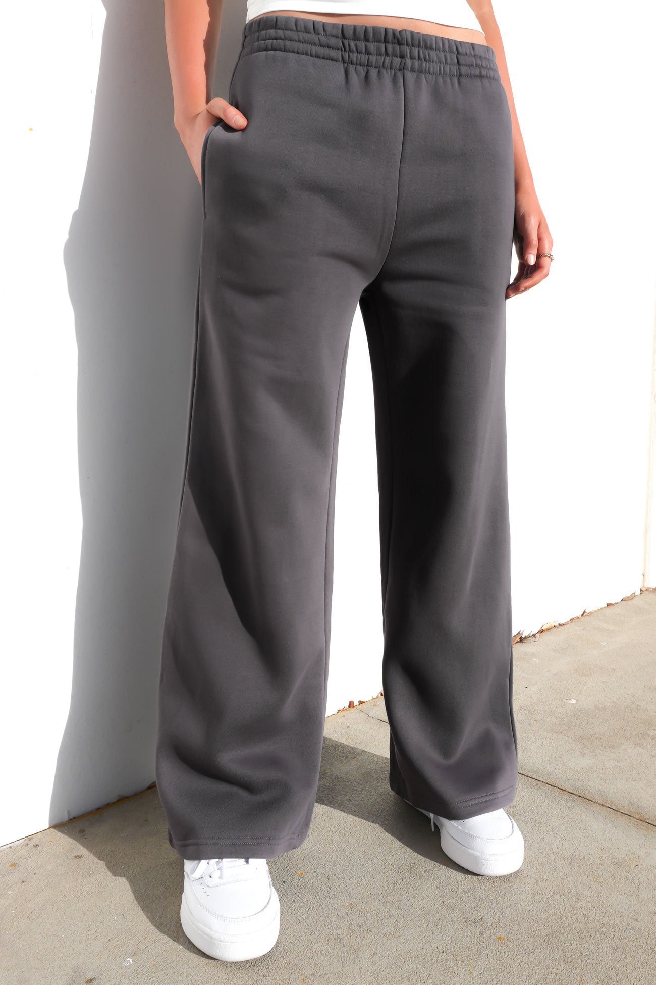 Blair Wide Trackpant Charcoal