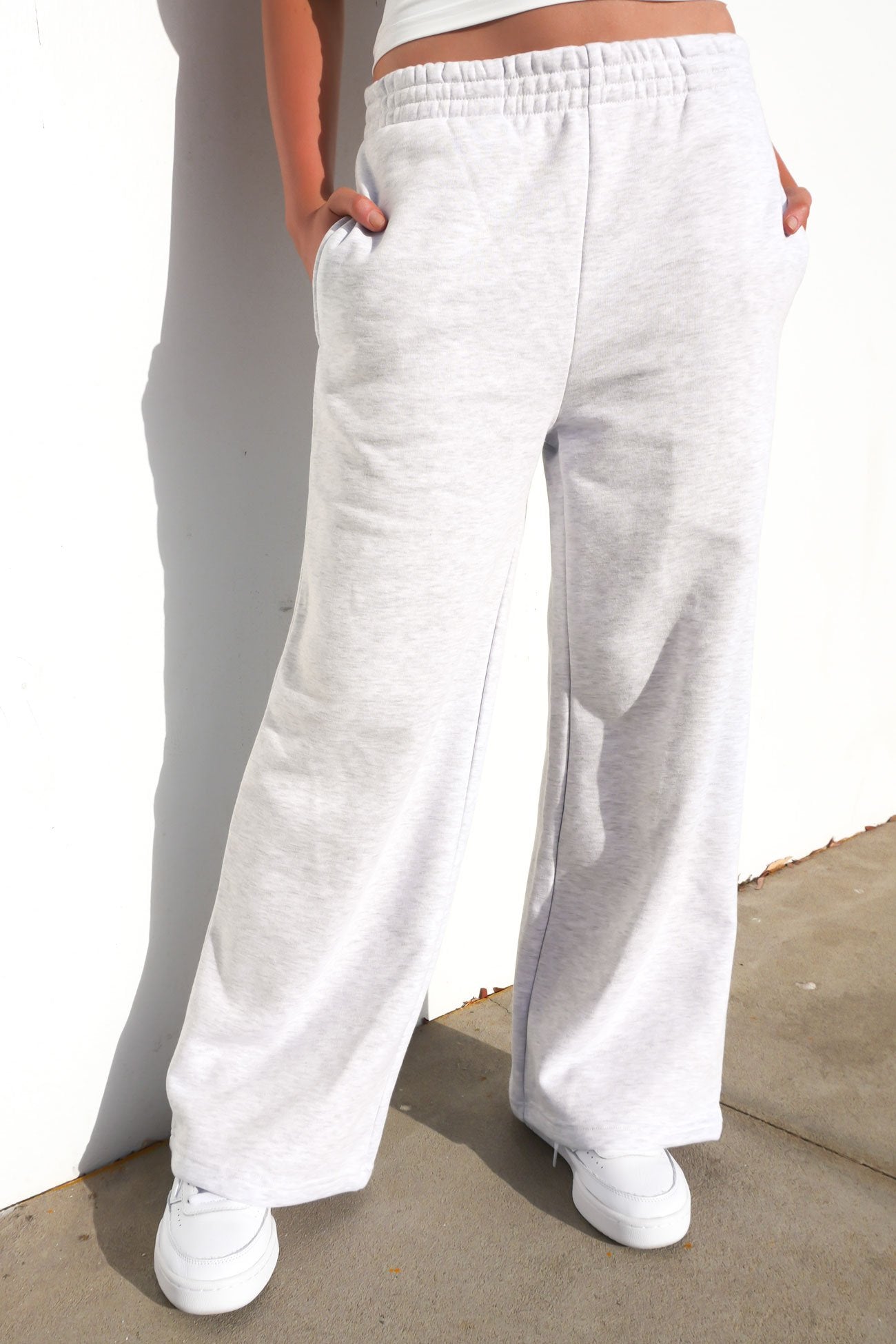 Blair Wide Trackpant Snow Marle