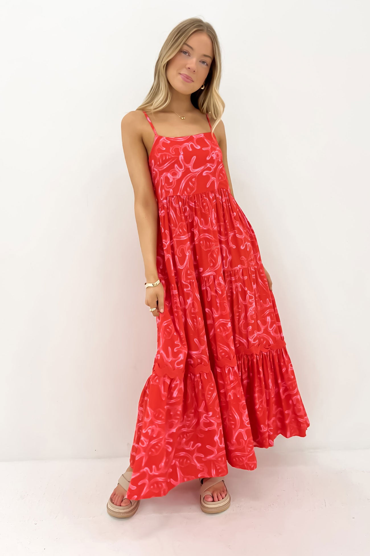 Boyd Midi Dress Watermelon Hollaway