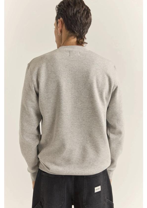 Brand Fleece Crew Grey Heather