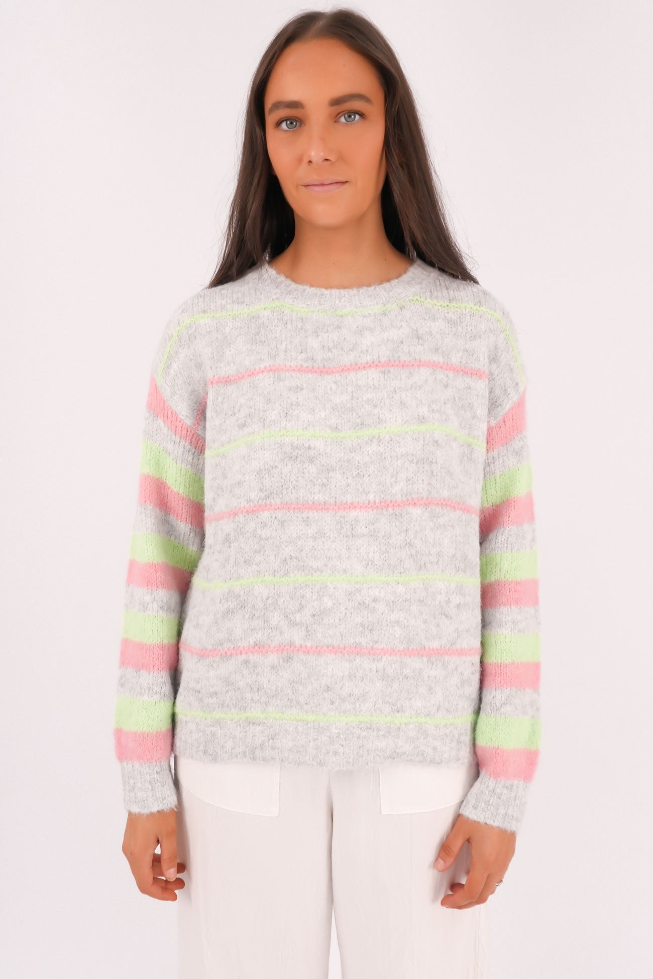 Brennan Knit Jumper Grey Multi