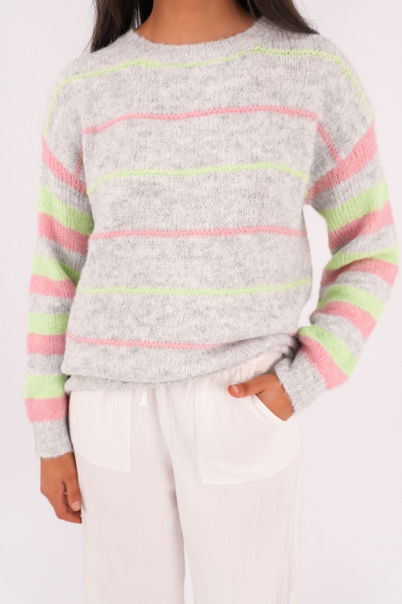 Brennan Knit Jumper Grey Multi