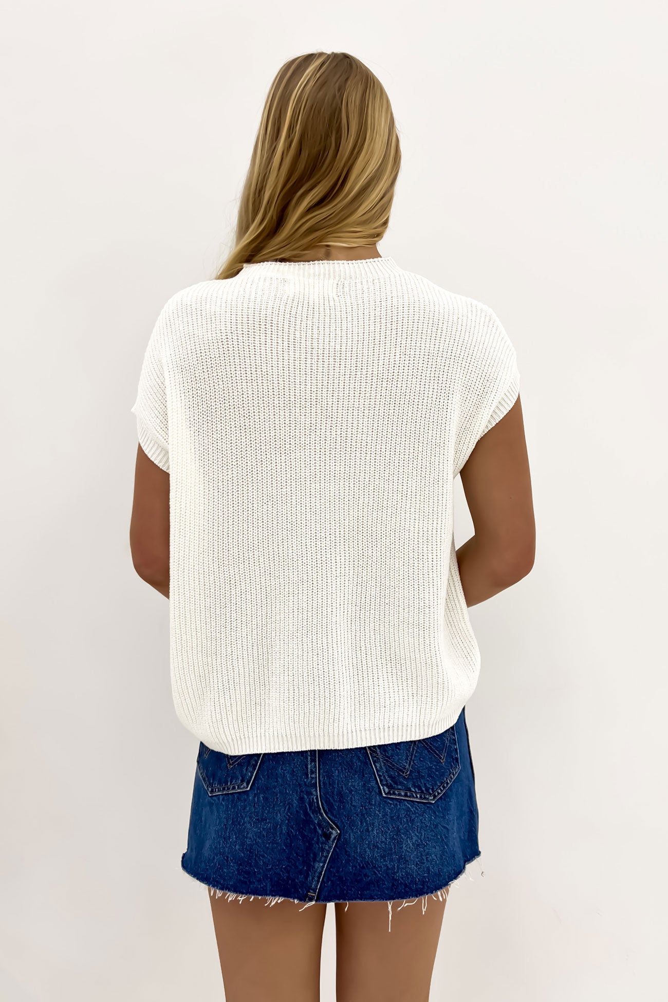 Bronte Knit Top White