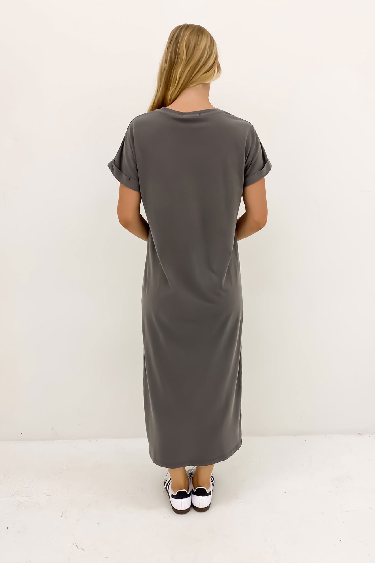 Brooks Midi Tee Dress Charcoal