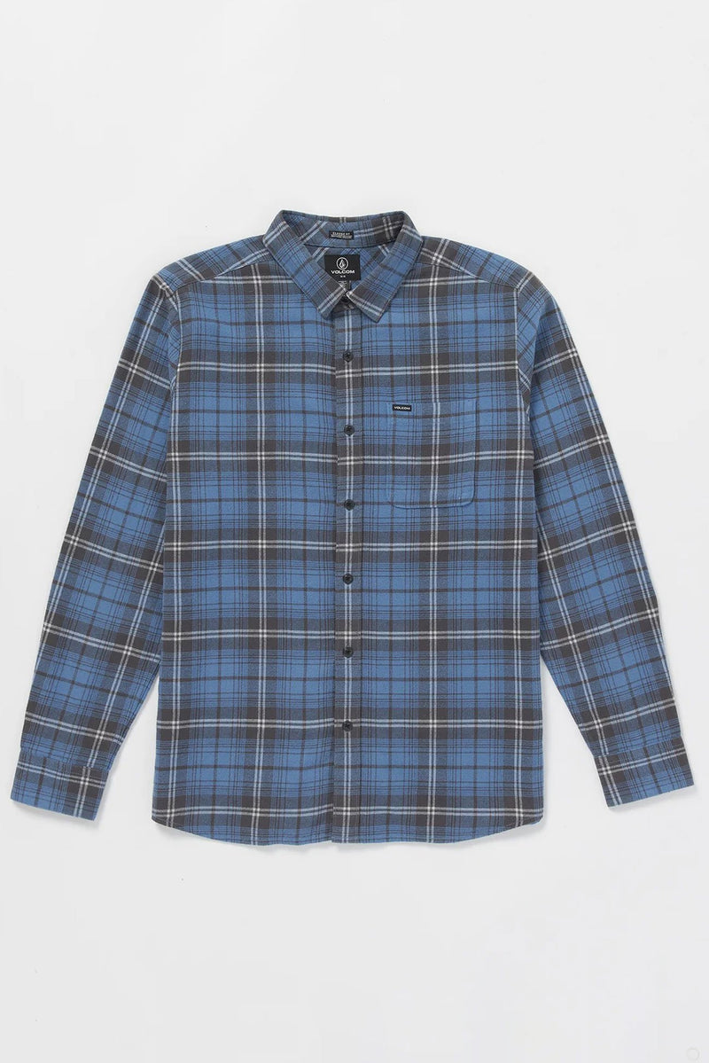 Caden Plaid Long Sleeve Shirt Blueberry