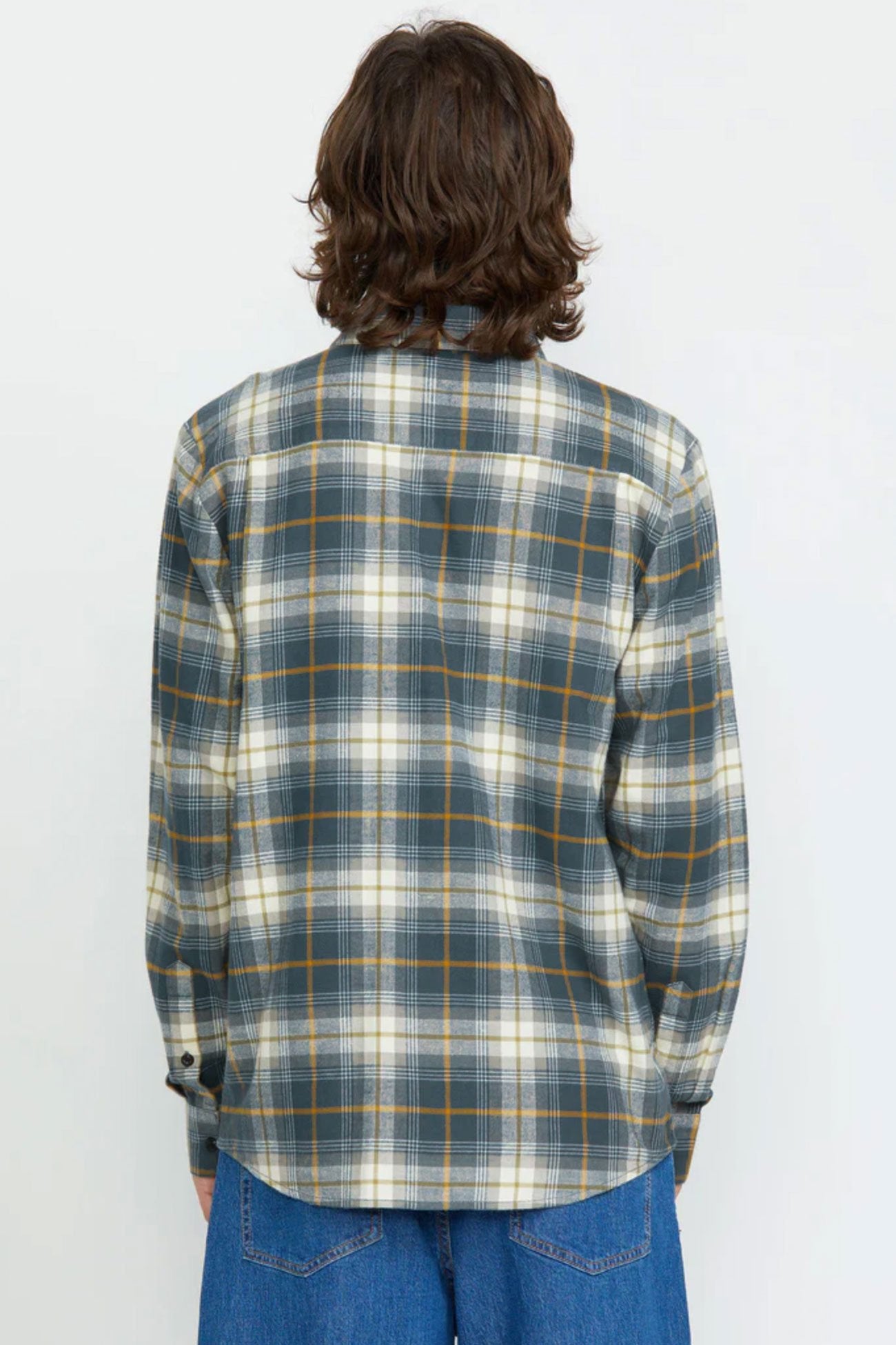 Caden Plaid Long Sleeve Shirt Dark Slate