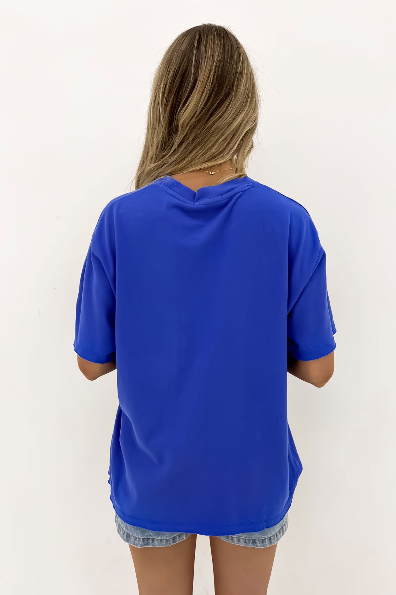 Casa Del Mar Oversized Tee Blue