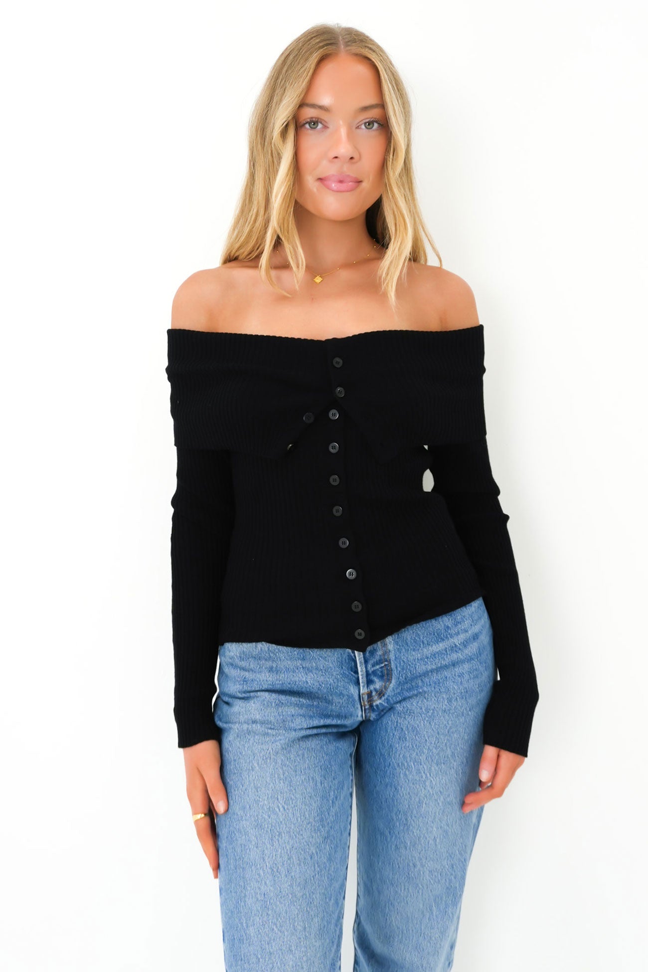 Cecilia Knit Long Sleeve Black