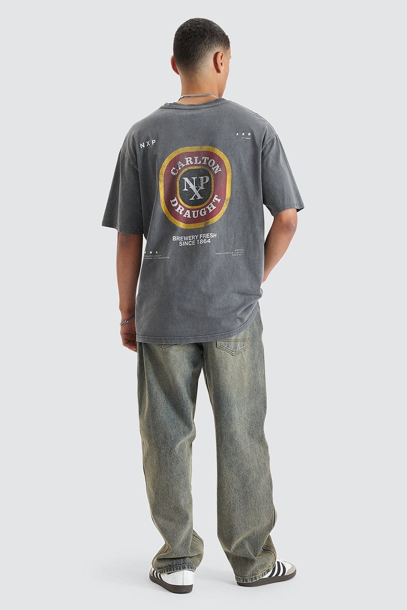 Centennial Relaxed Box Fit Tee Pigment Asphalt