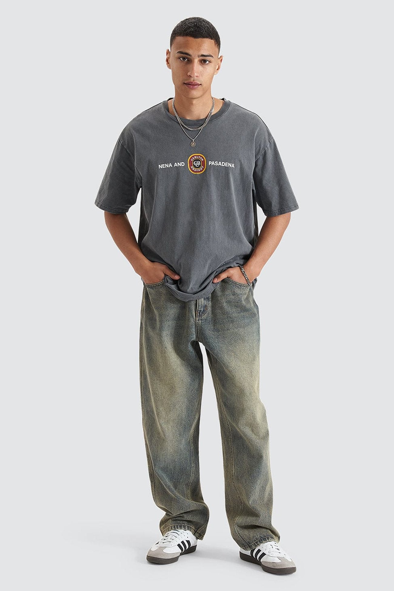 Centennial Relaxed Box Fit Tee Pigment Asphalt