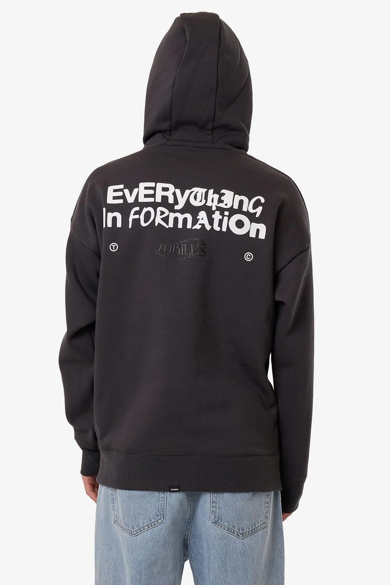 Chain Of Formation Slouch Pull On Hood Dark Charcoal