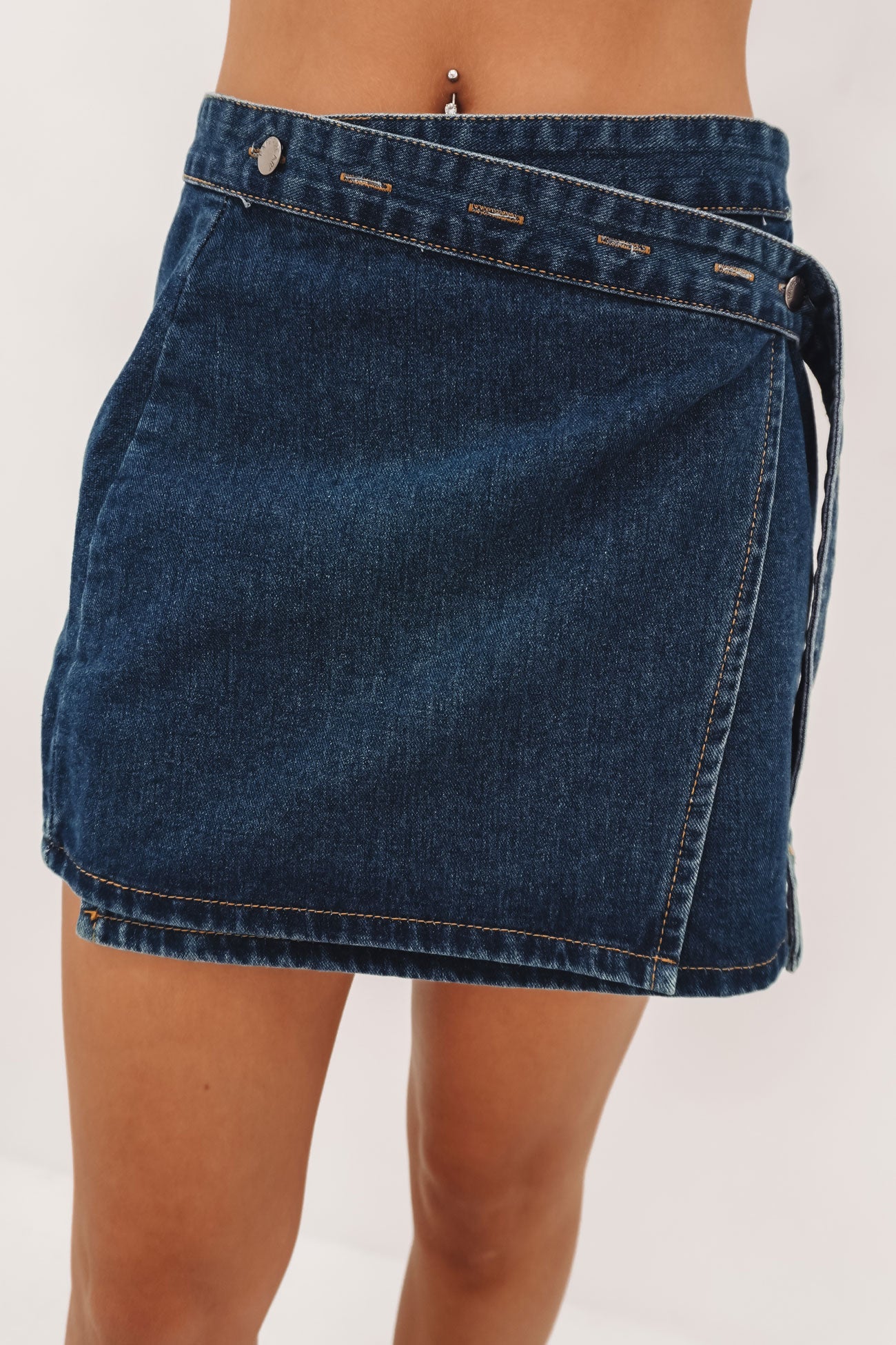 Clancy Denim Mini Skirt Indigo