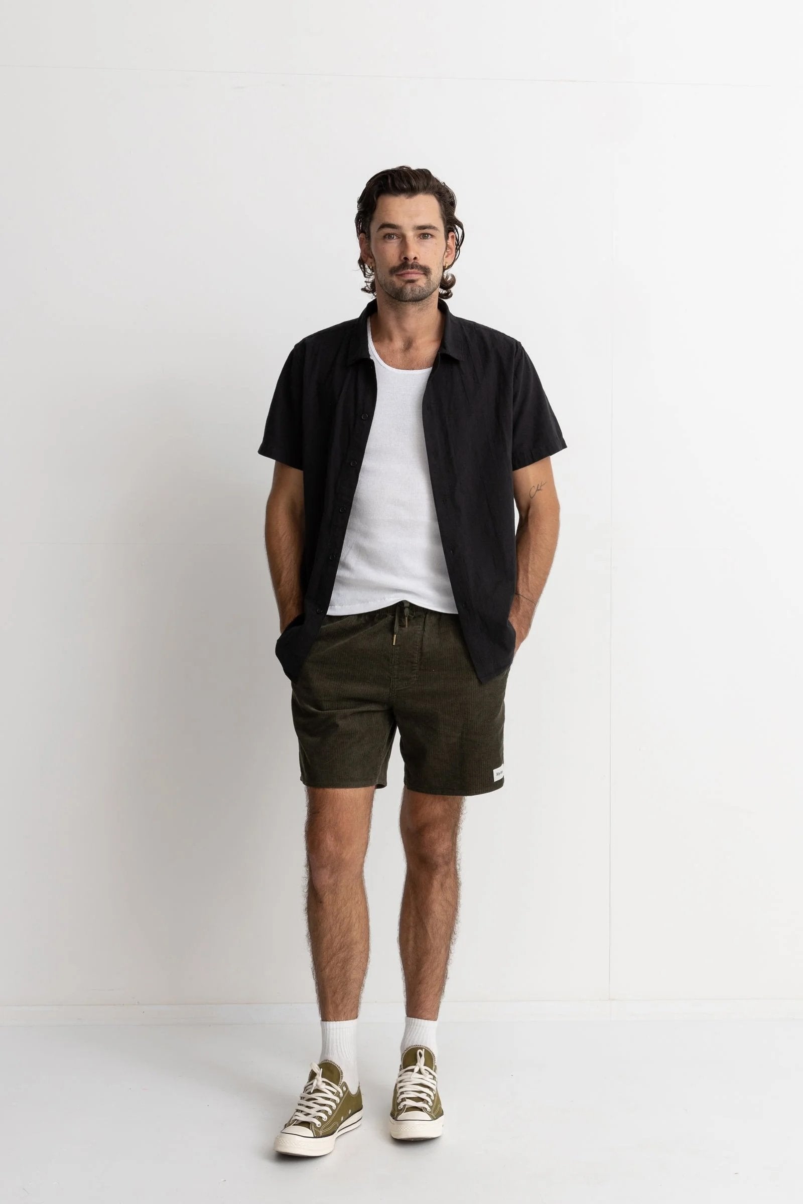 Classic Linen Short Sleeve Shirt Black