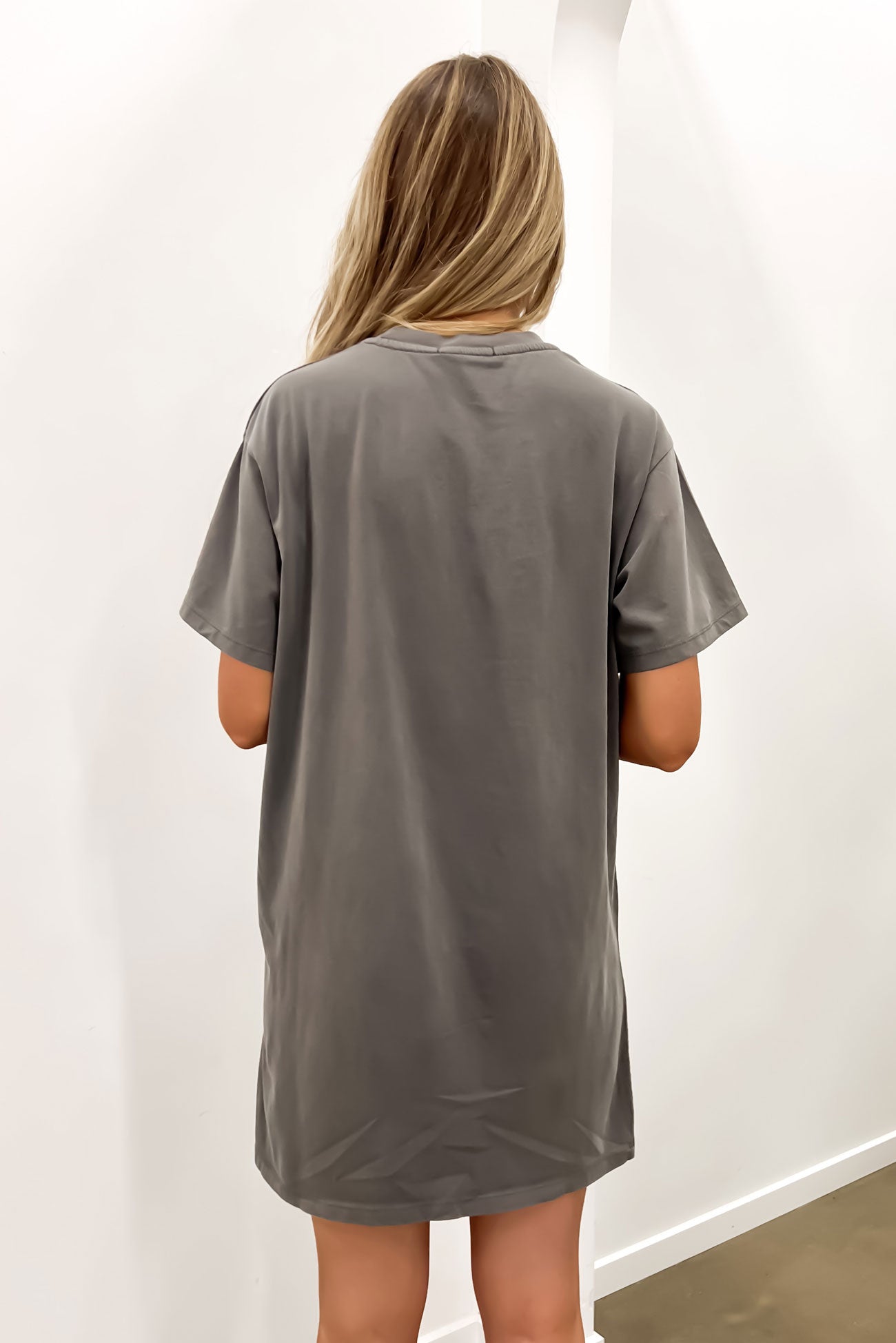 Classic Tee Dress Charcoal