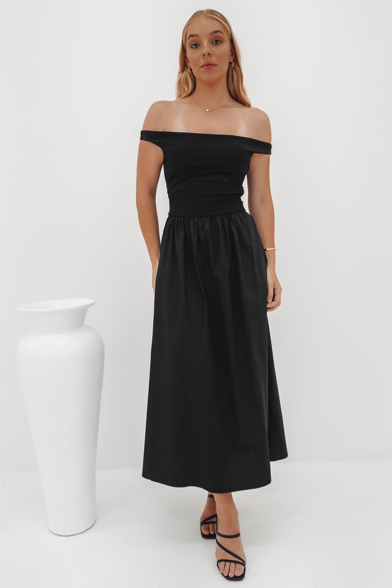 Cleary Midi Dress Black