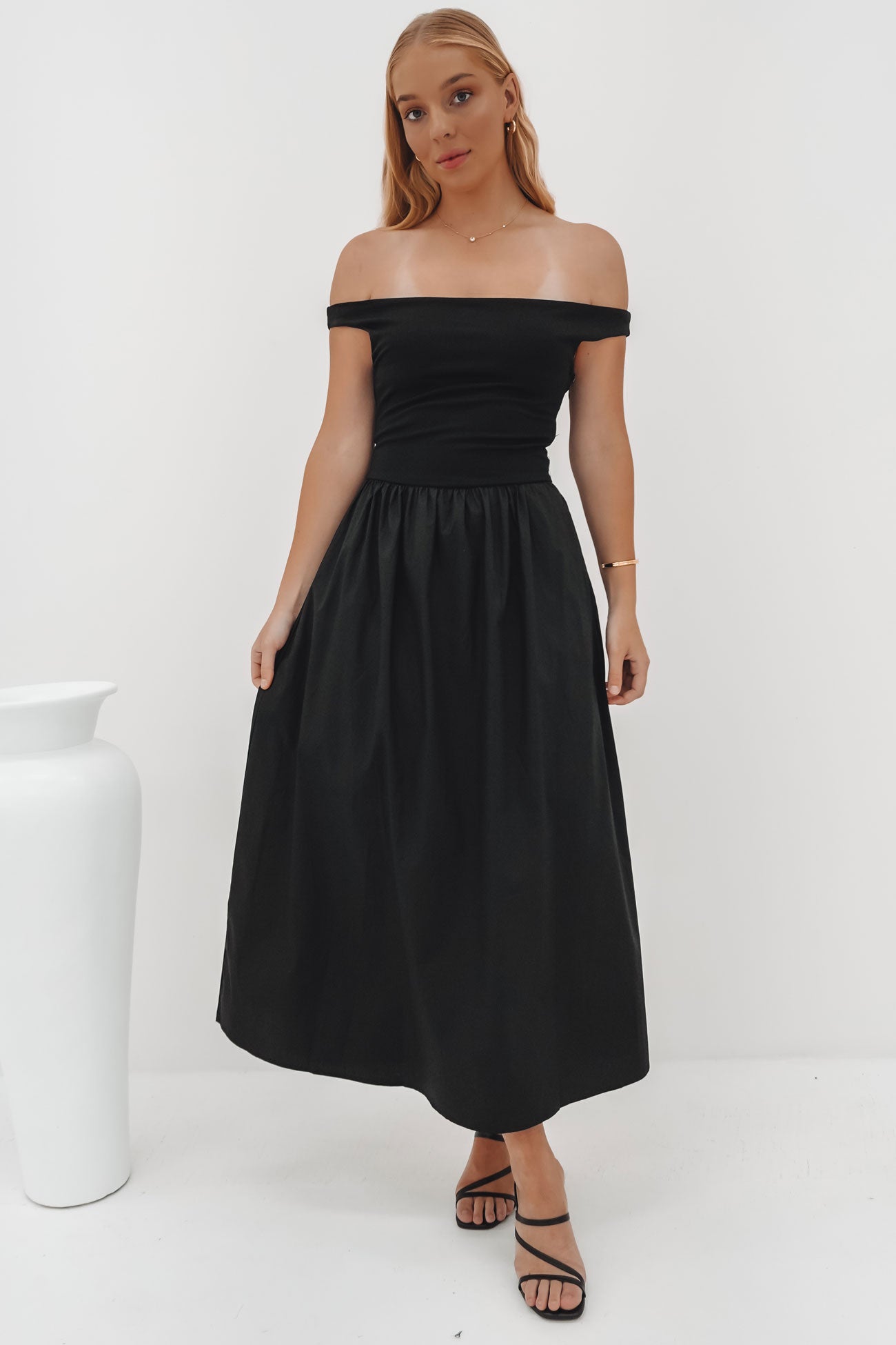 Cleary Midi Dress Black