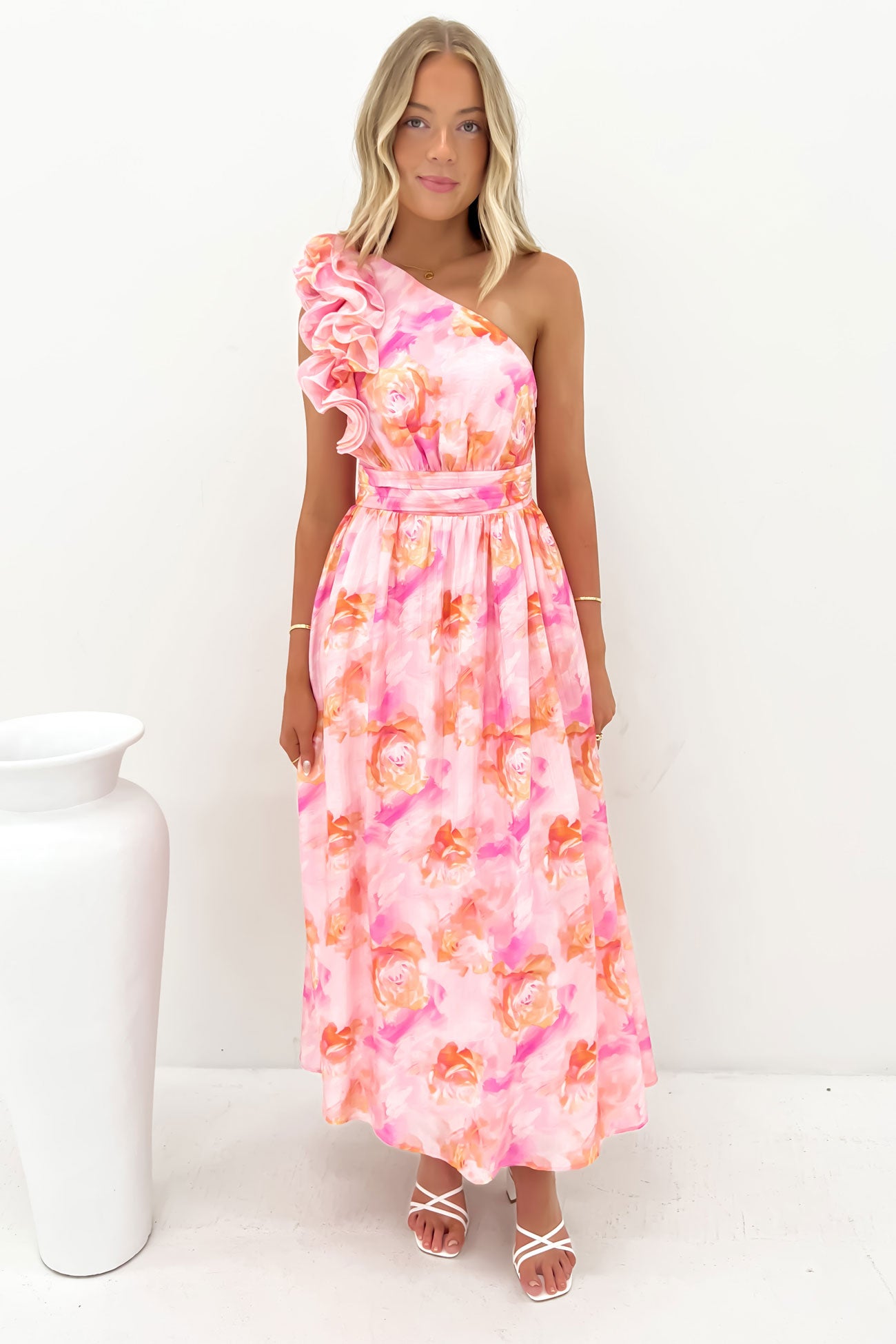 Colby Midi Dress Pink Hues