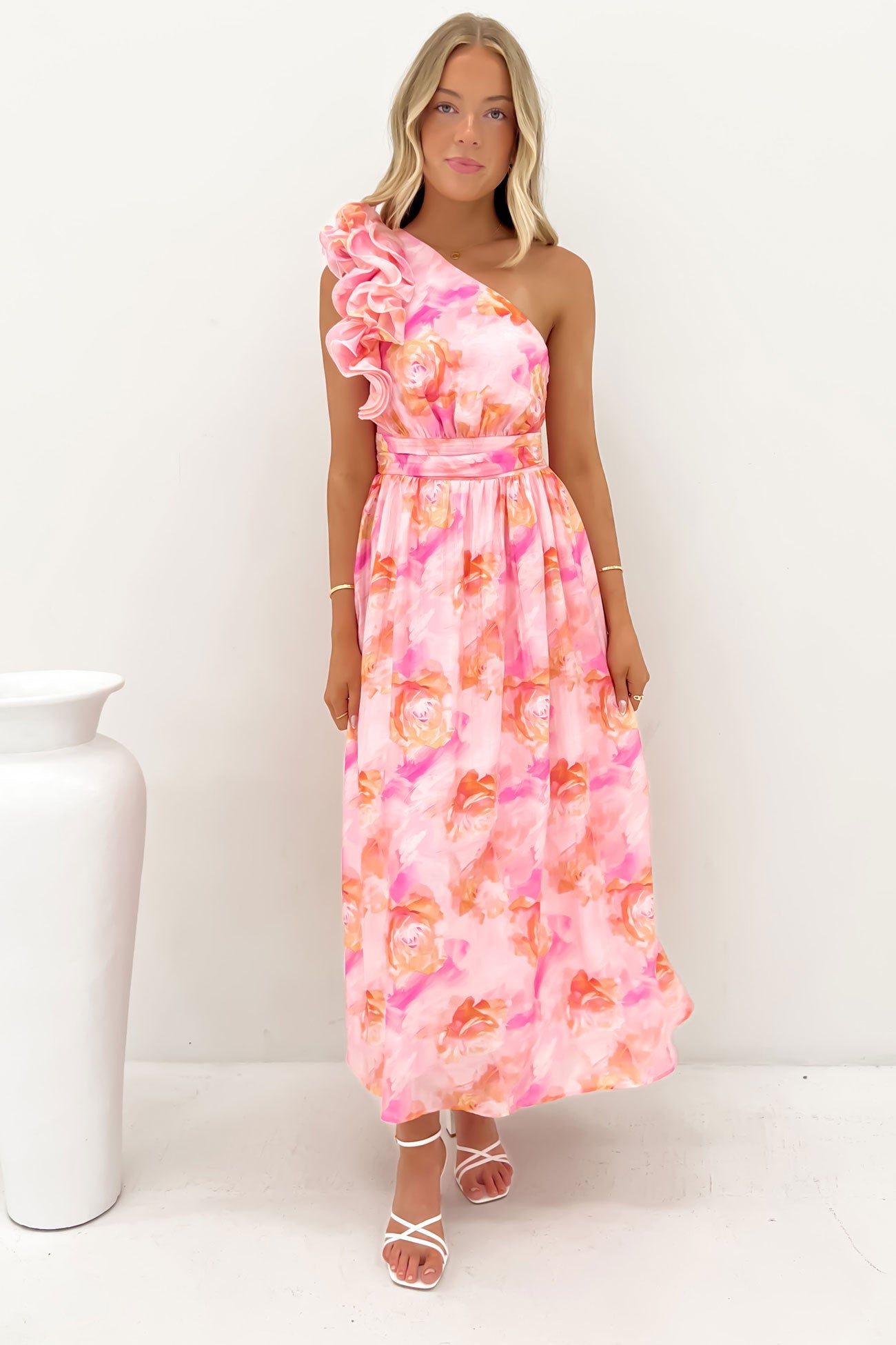 Colby Midi Dress Pink Hues