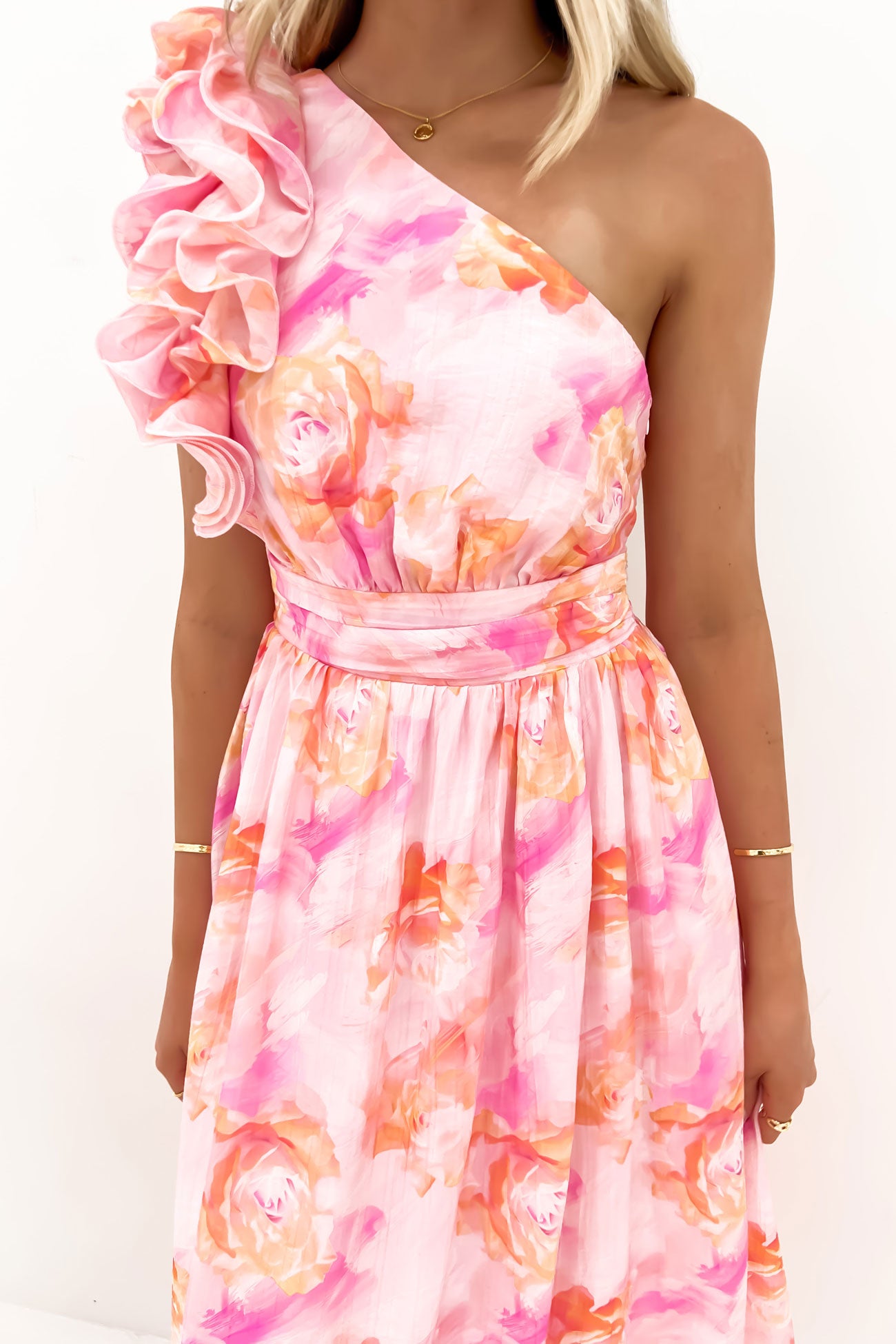 Colby Midi Dress Pink Hues