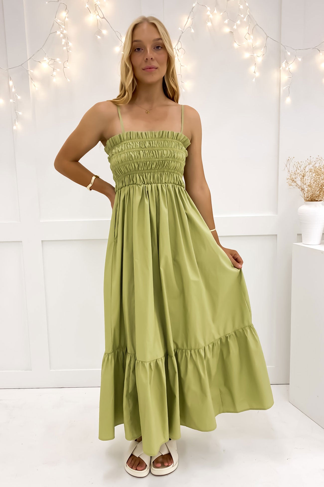 Colette Midi Dress Sage