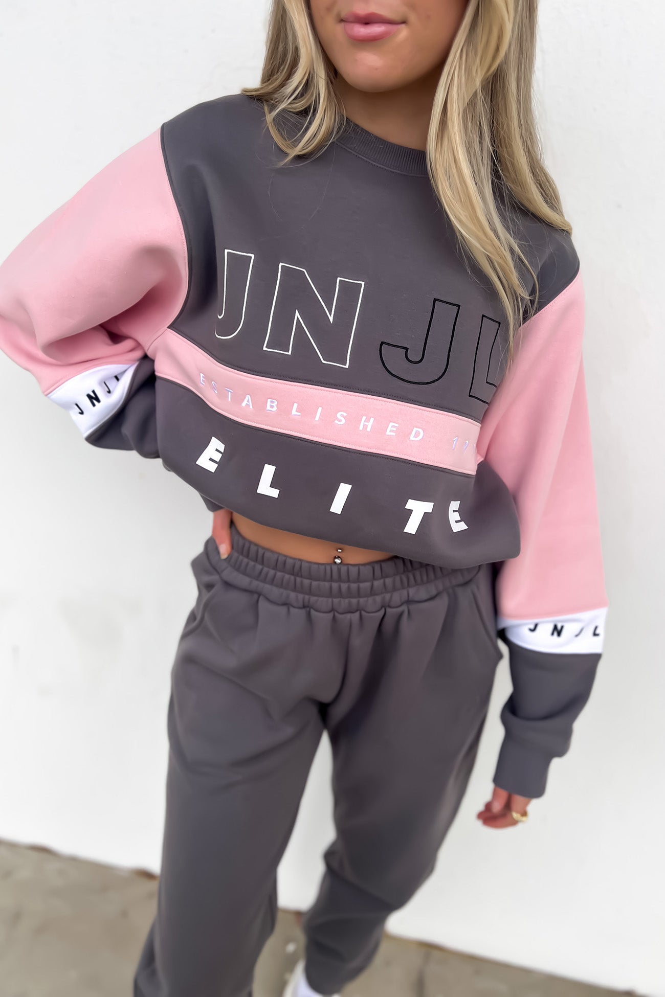 Colton Panelled Sport Crew Pink